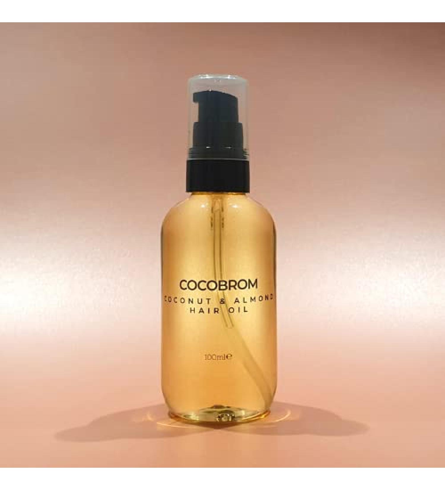 COCOBROM Premium Coconut & Almond Hair Oil for All Hair Types - Stenghen | Nourish | Shine (100ml) - Buy Online on GoSupps.com