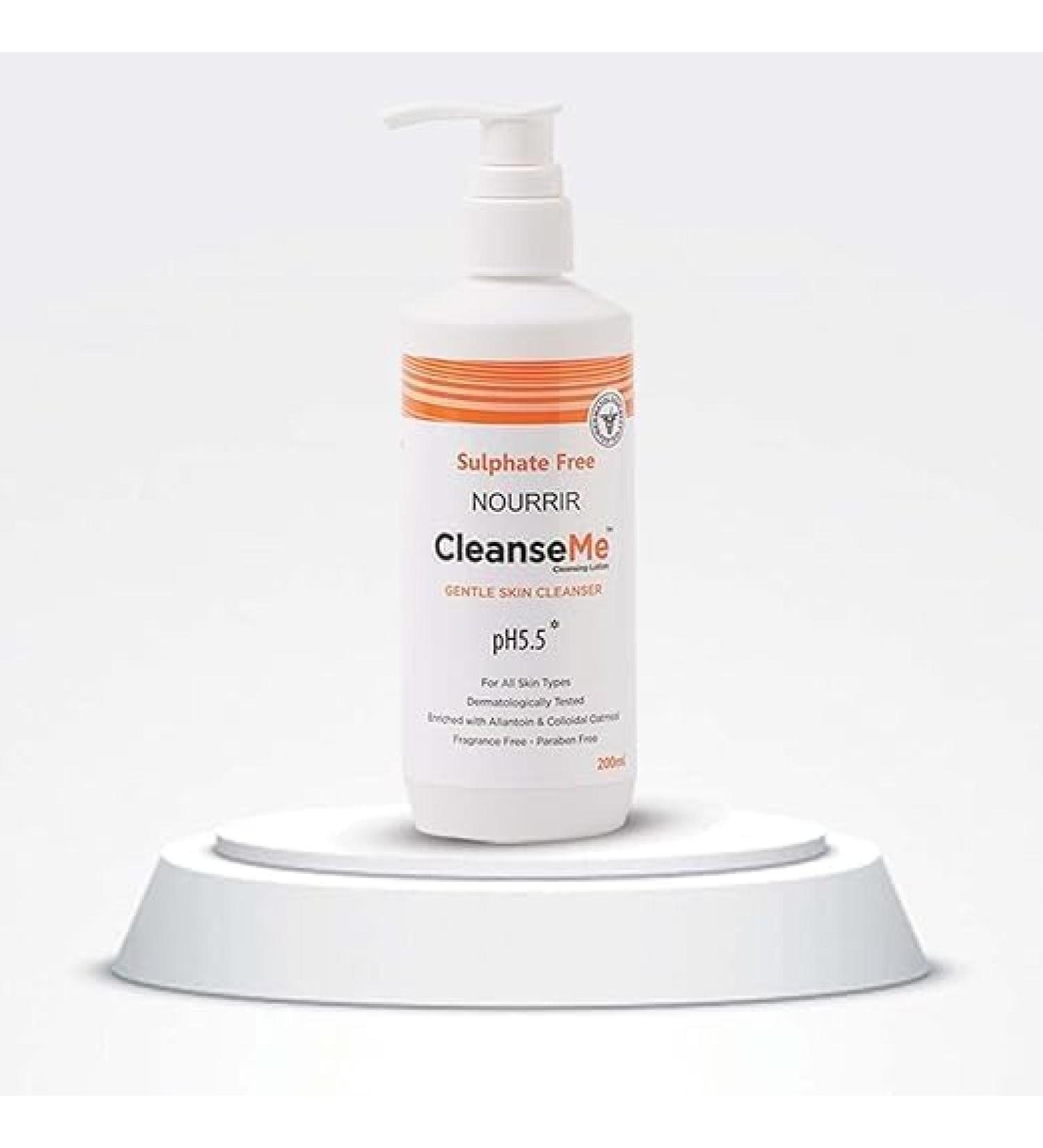 N.OU RRI R Gentle Skin Cleanser | 200 ML | All Skin Types | Allantoin & Colloidal Oatmeal | Soap-Free Face Wash for Sensitive Skin - Buy Online on GoSupps.com