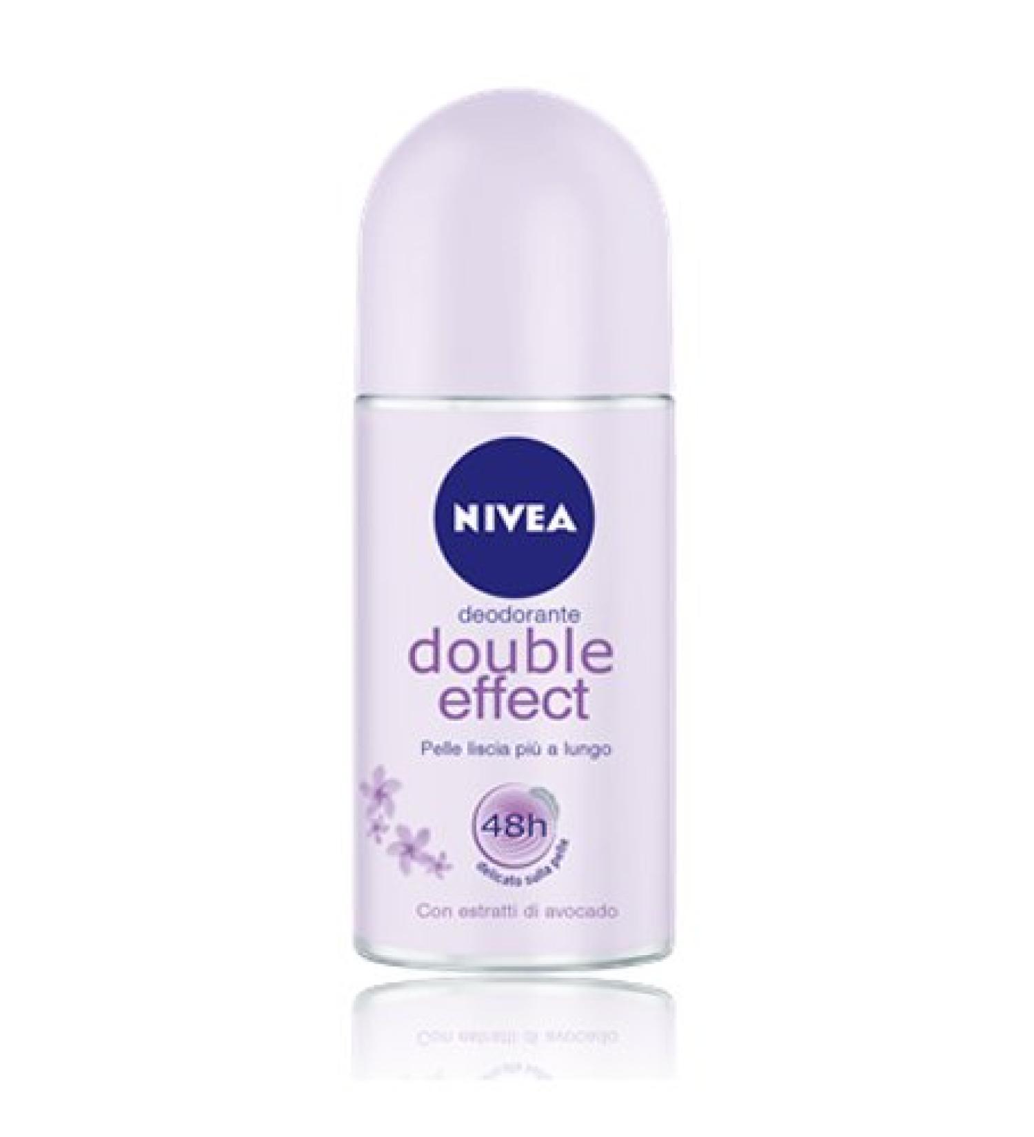 Nivea Deodorant Anti Perispirant Double Effect Roll on for Women 50 Ml 1.69 Fl Oz (Pack of 1) Violet