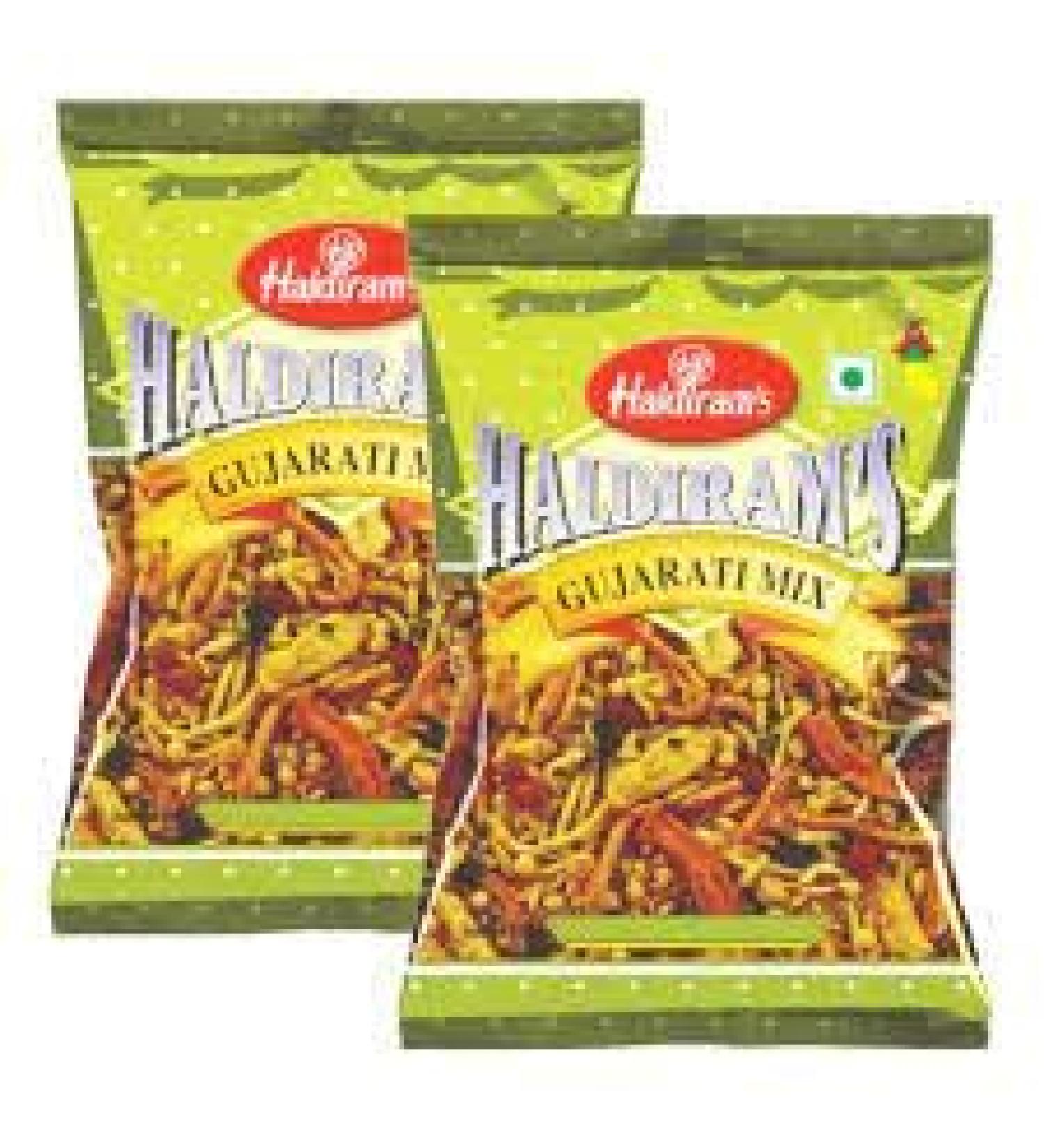 Haldiram's Gujrati Mix | 200g (Pack of 2) | Popular Indian Savouries | Treat for Every Occasions | Crispy and Crunchy | Authentic Taste Spicy 200.00 g (Pack of 2) - Buy Online on GoSupps.com