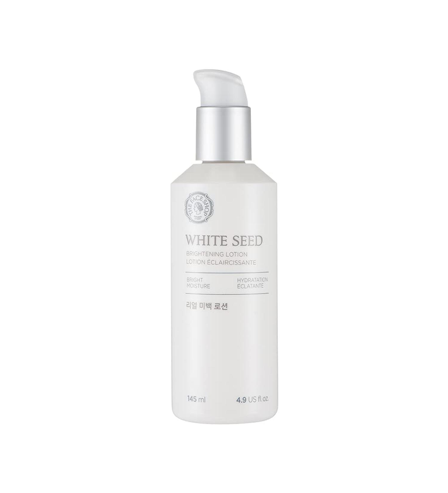 The Face Shop Whiteseed Brightening Face Lotion - 4.9 Fl Oz | Moisture Barrier Replenishment for Radiant Skin | Brightening & Dullness Reducing Formula - Buy Online on GoSupps.com