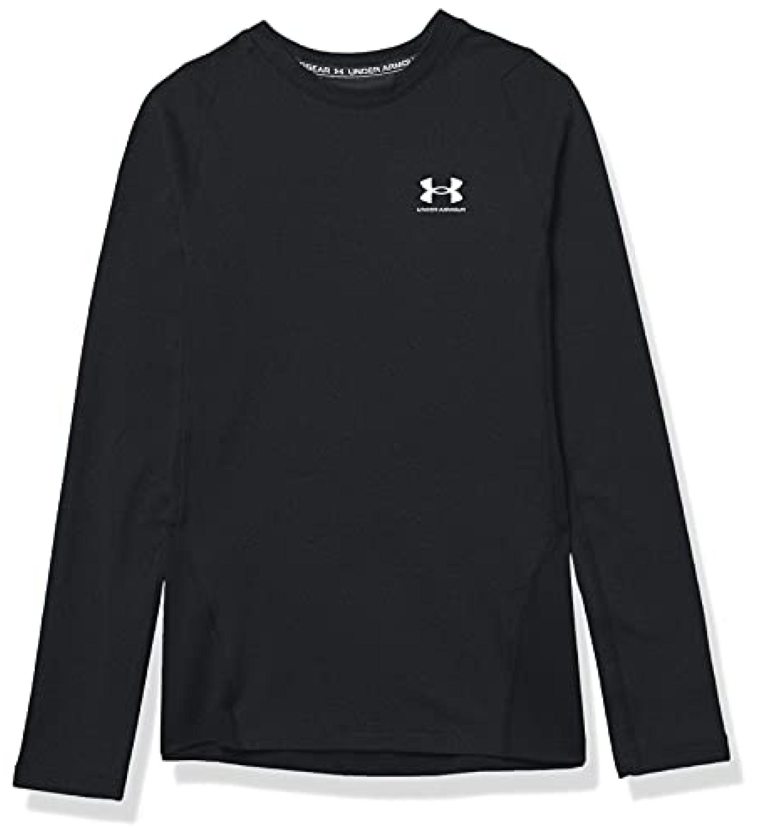 Under Armour Boys' ColdGear Long Sleeve T-Shirt - Black/White Medium - Buy Online on GoSupps.com