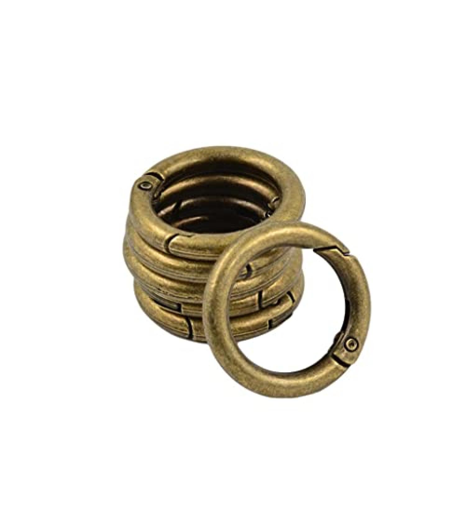 BESSTUUP 6pcs Spring Snap Hook Zinc Alloy Ring Clip - Handbag Shoulder Strap Keychain Keyring for Climbing - Bronze - Buy Online on GoSupps.com