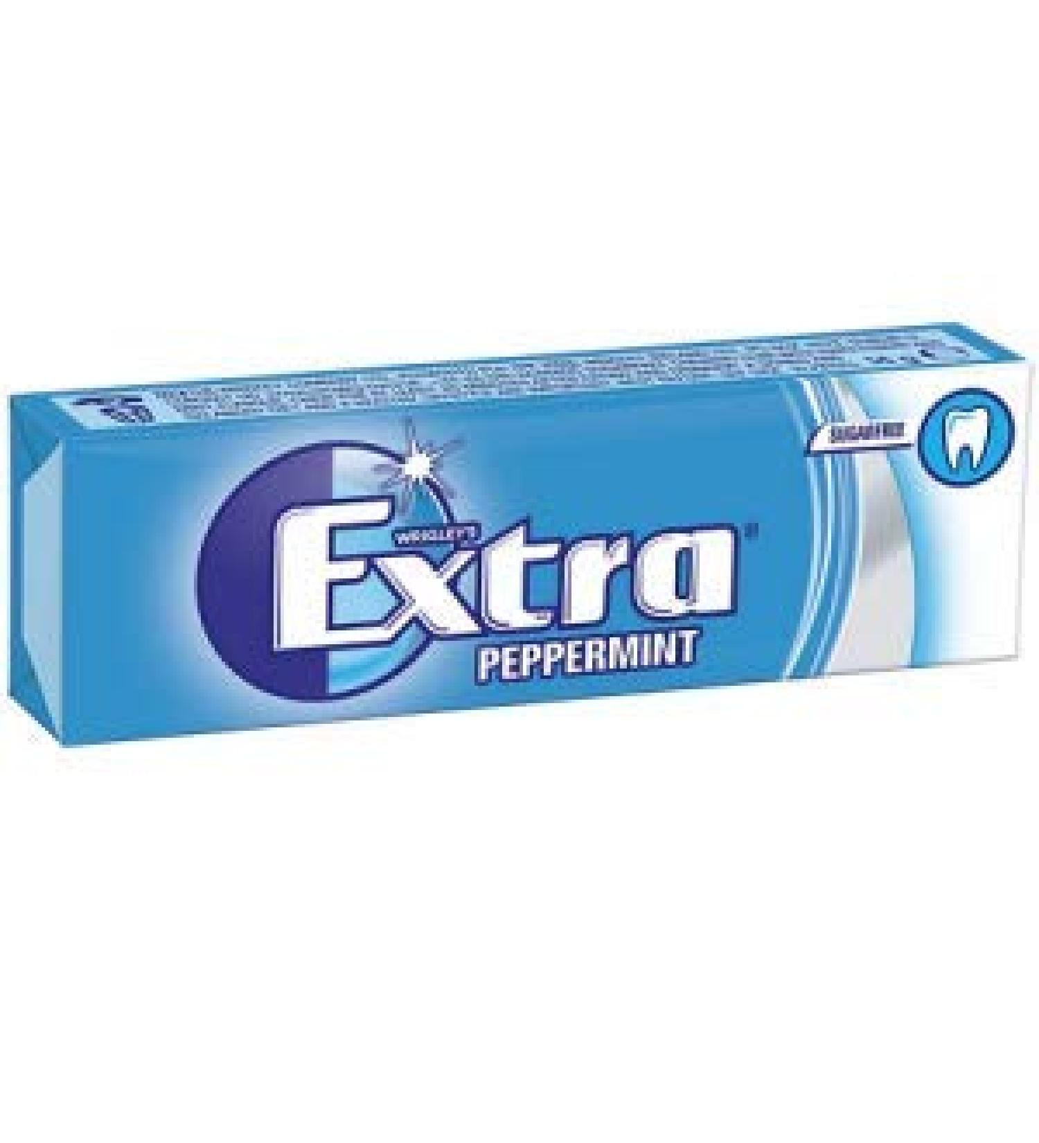 10 Packs of Original WRIGLEY'S Extra Chewing Gum Packs Fresh Stock (Peppermint) PEPPERMINT 10 Count (Pack of 1)