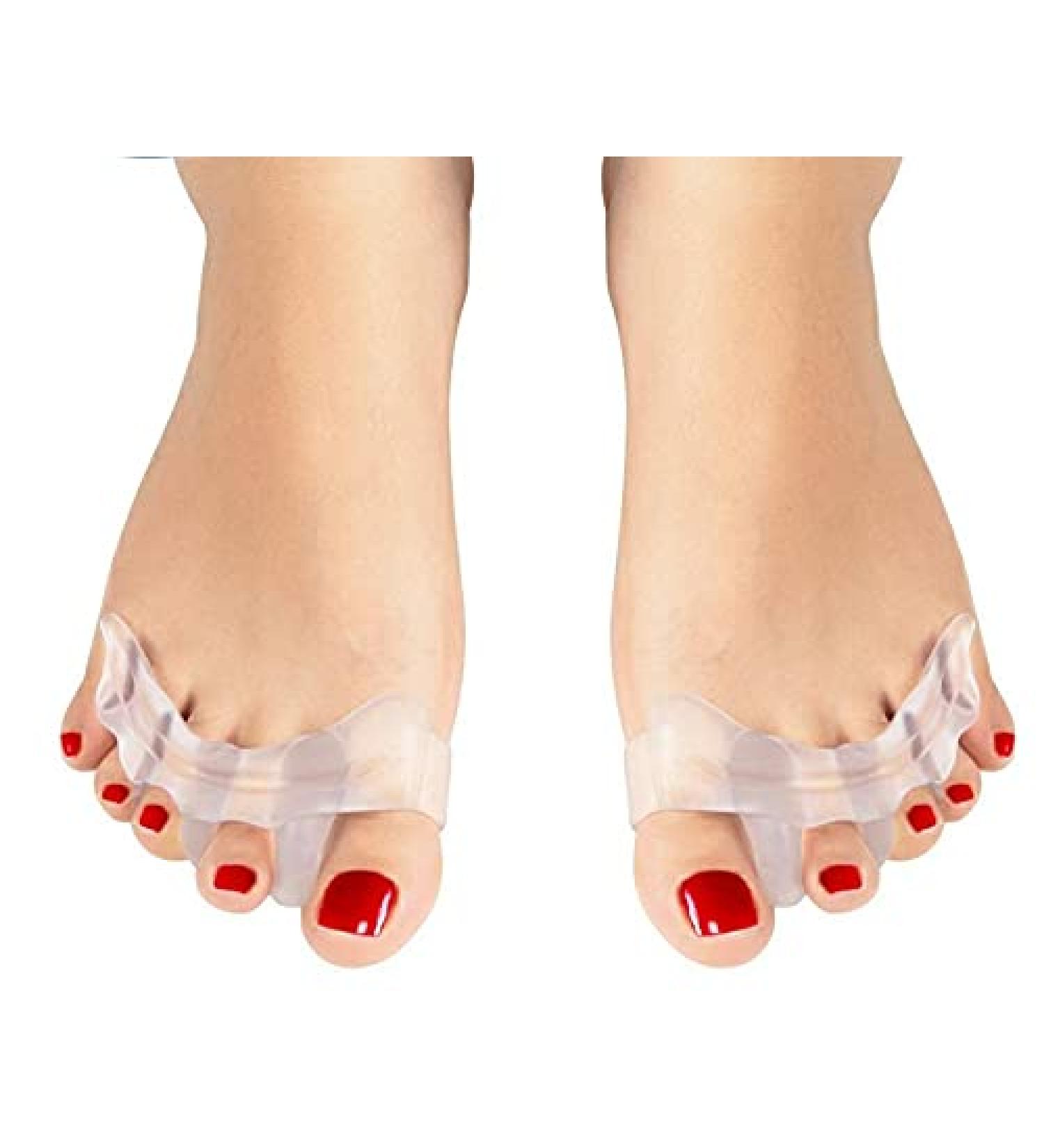 Haofy Silicone Gel Toe Spreader for Hallux Valgus & Hammer Toes Soft Separator for Claw Toes & Overlapping Toes - 1 Pair - Buy Online on GoSupps.com