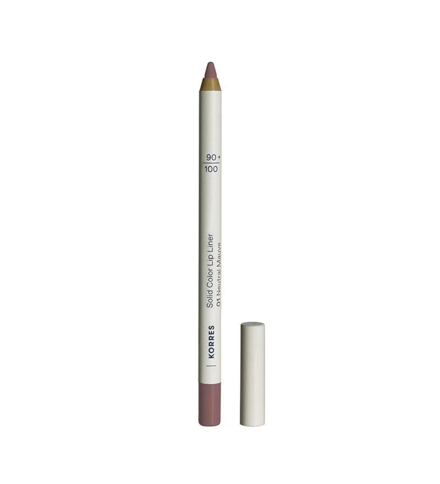 KORRES KORRES Solid Color Lip Liner Neutral Mauve 01 Lip Liner for Filling and Contouring Intense Colour Silicone and Paraben Free 1 g