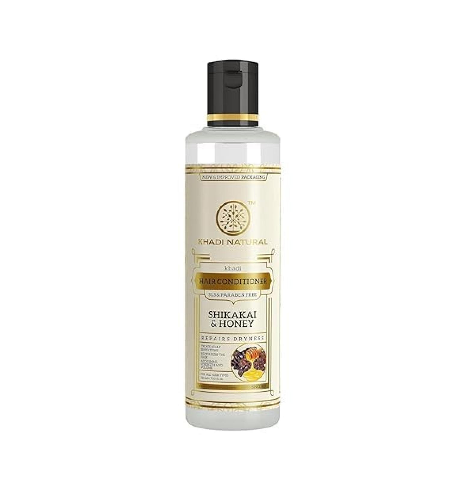 Shikakai & Honey Herbal Hair Conditioner - Nourishing Repairs Dry & Damaged Hair Paraben & Sulfate-Free 210ml - All Hair Types - Buy Online on GoSupps.com