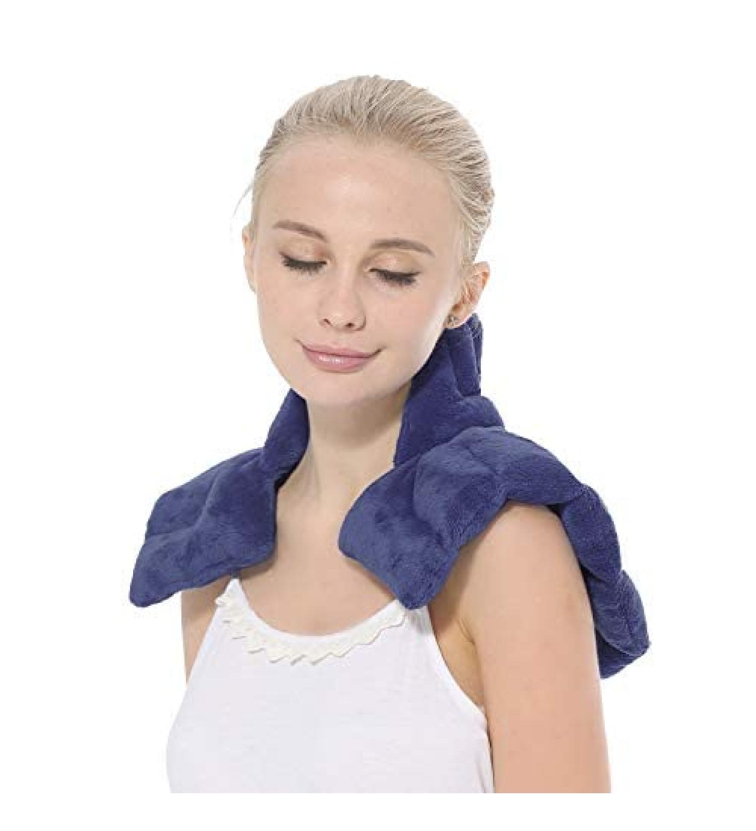 Aroma Season Neck and Shoulder Heat Pad - Microwave Heating Pad for Neck Pain Relief - Navy Blue - Buy Online on GoSupps.com