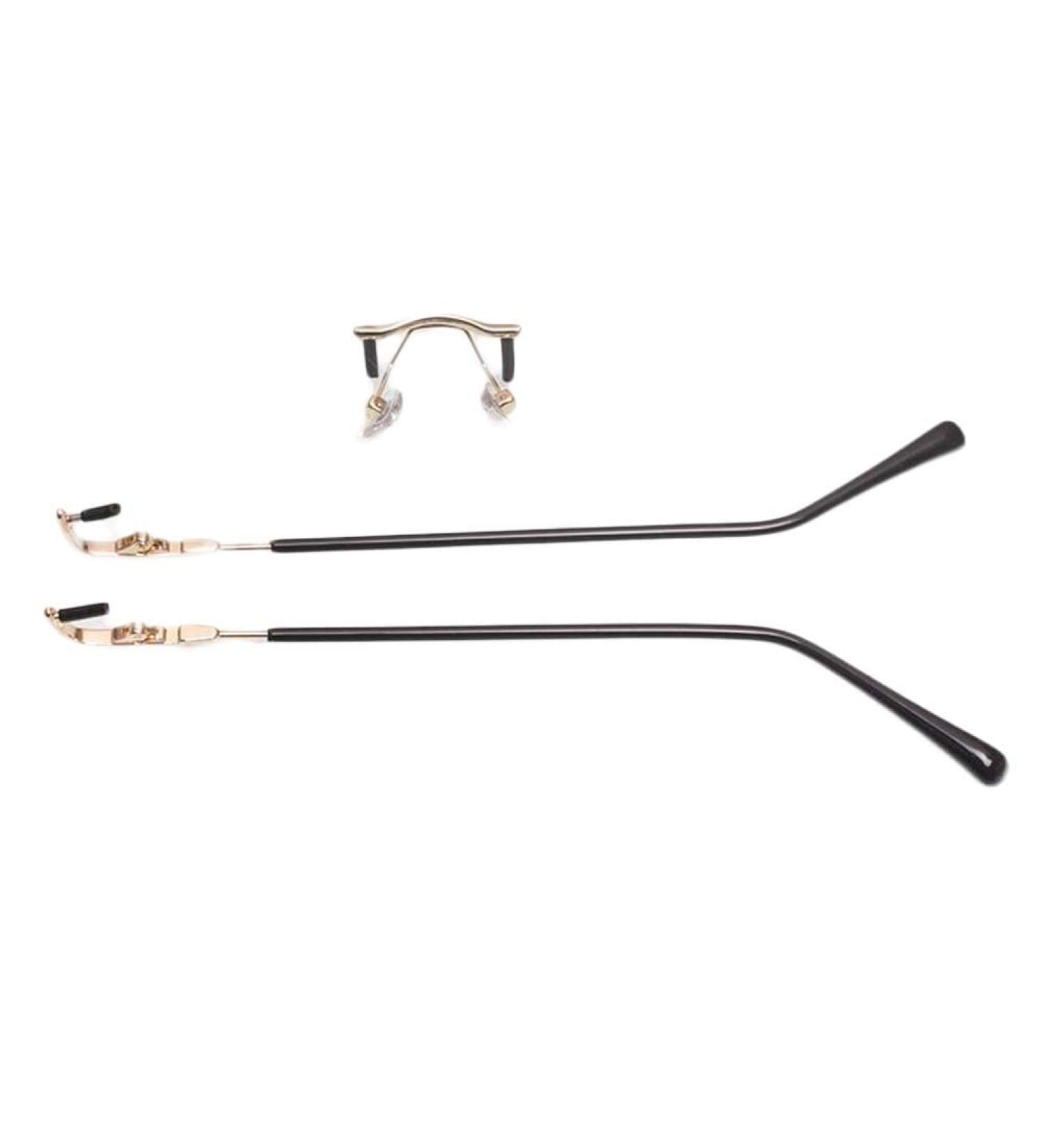 RiJpex Eyeglass Leg & Ear Hook Holder - Metal Temples & Nose Bridge Replacement Set for Rimless Glasses - Gold | International Shipping Available - Buy Online on GoSupps.com