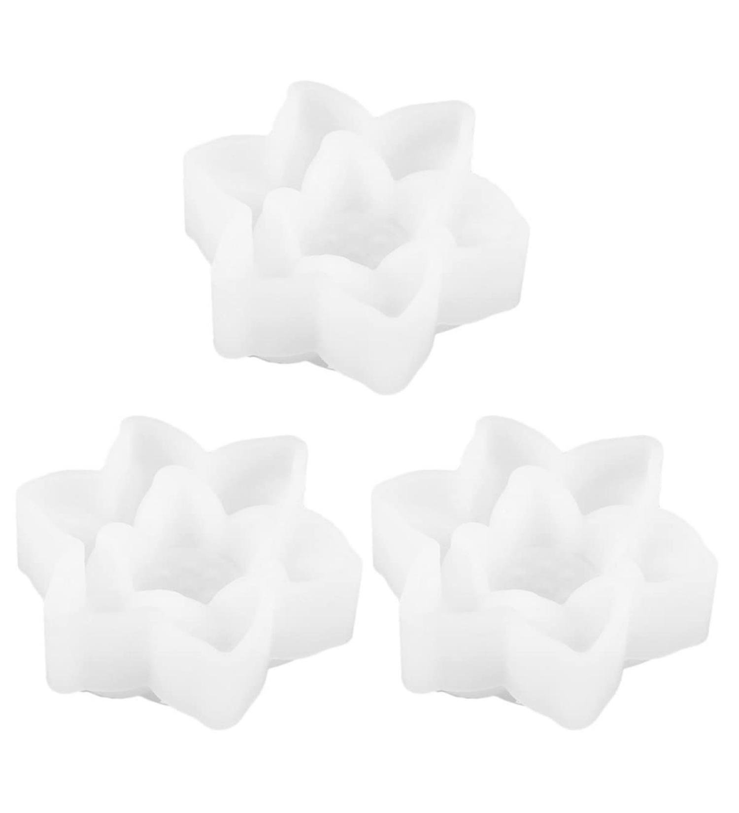 NUOBESTY 6 Pcs Silicone Mold Candle Molds Diy Resin Candle Holder 3d Creative Crystal Epoxy Mold Cake Simple Whitex2pcs 4X7CMx2pcs - Buy Online on GoSupps.com