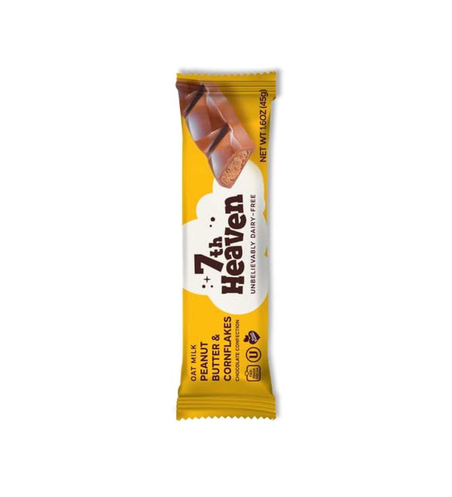 Broadway candy 7th Heaven Oat Milk Chocolate with Peanut Butter and Corn Flakes 2 x 45g