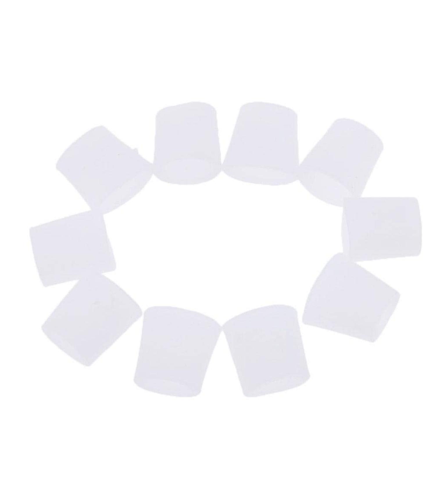 10 Pack Adult Foot Caps - Prevent Blisters & Calluses | White - International Shipping Available - Buy Online on GoSupps.com