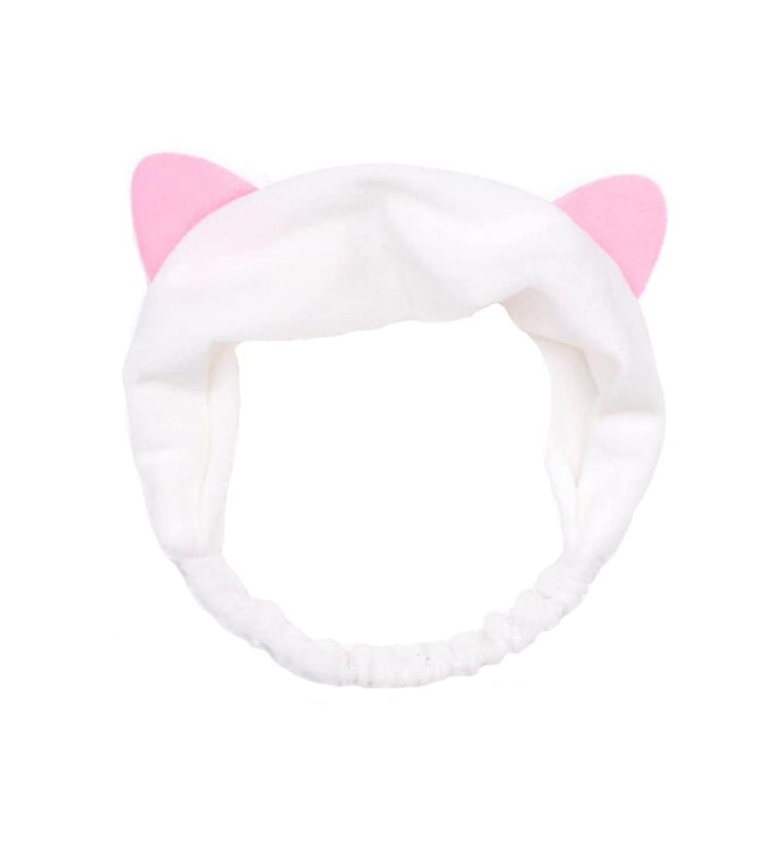 Haobase Cat Ear Headband - White Hairband for Face Washing & Makeup | Stylish & Functional eCommerce Solution - Buy Online on GoSupps.com