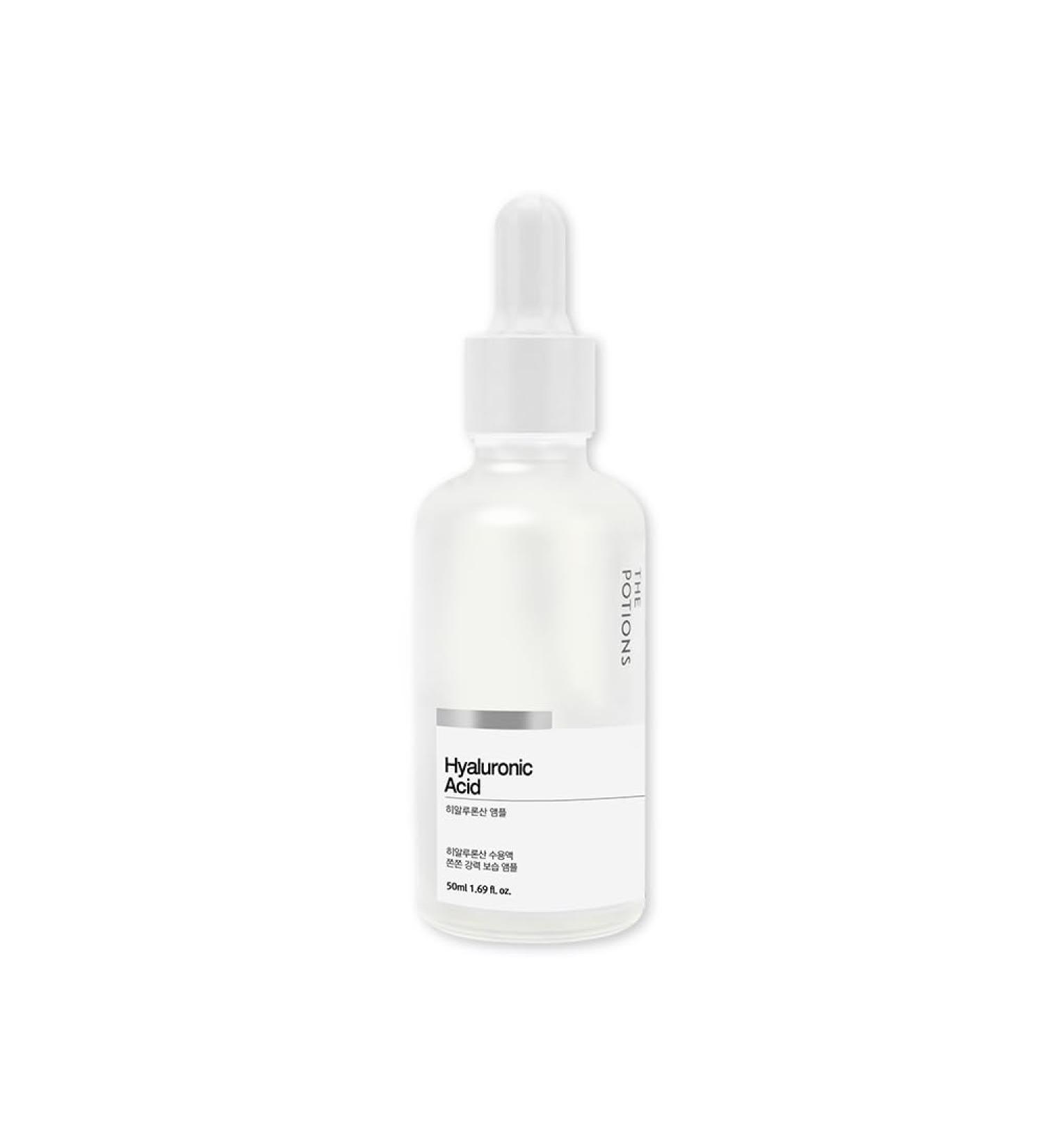 The Potions Hyaluronic Acid Ampoule - Hydrating Moisturizer for Face | Korean Skincare Cruelty-Free & Hypoallergenic - 50ml - Buy Online on GoSupps.com