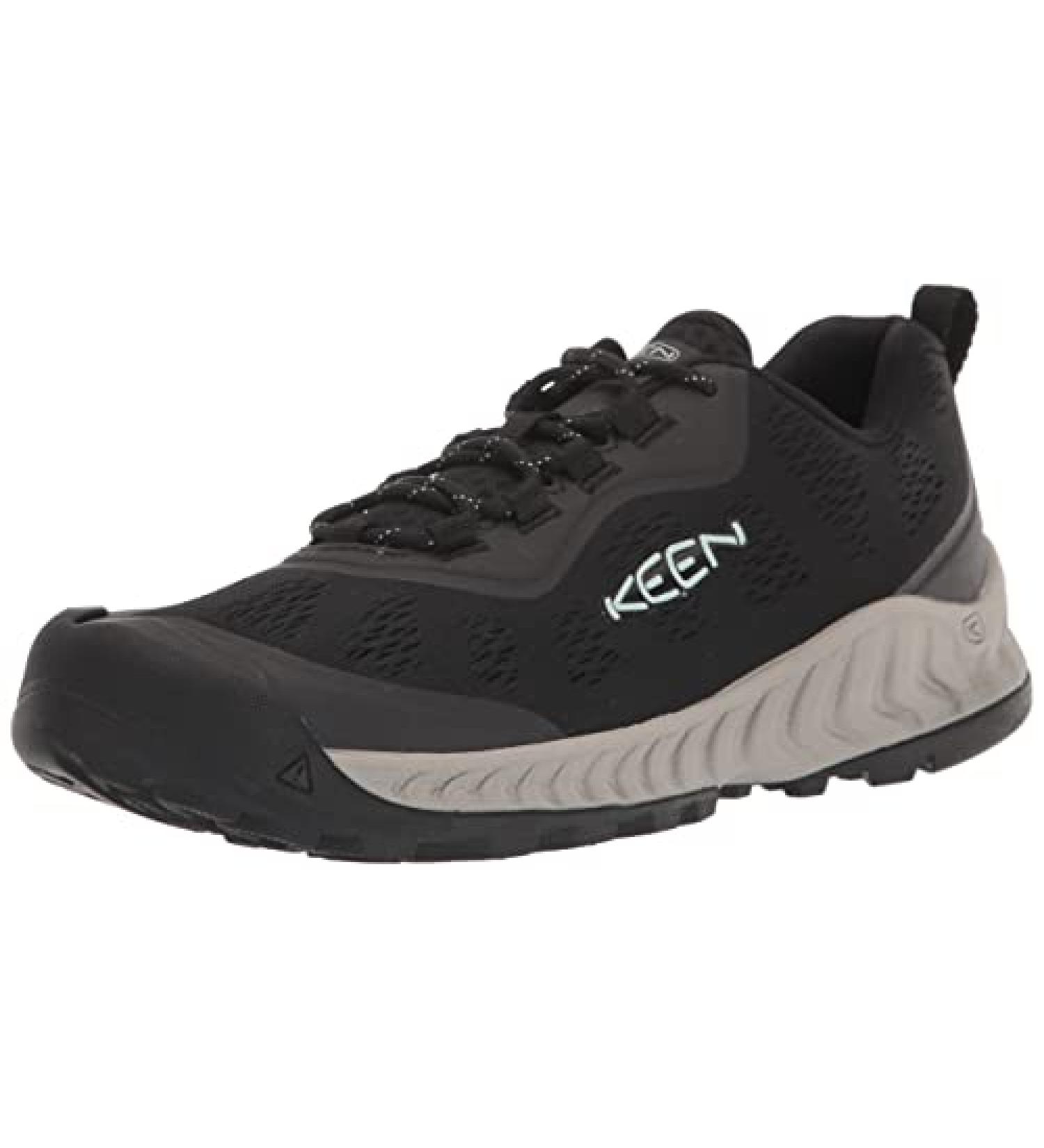 KEEN Women's Nxis Speed Low Hiking Shoes 9 Black/Blue Glass - Vented & Lightweight - Buy Online on GoSupps.com