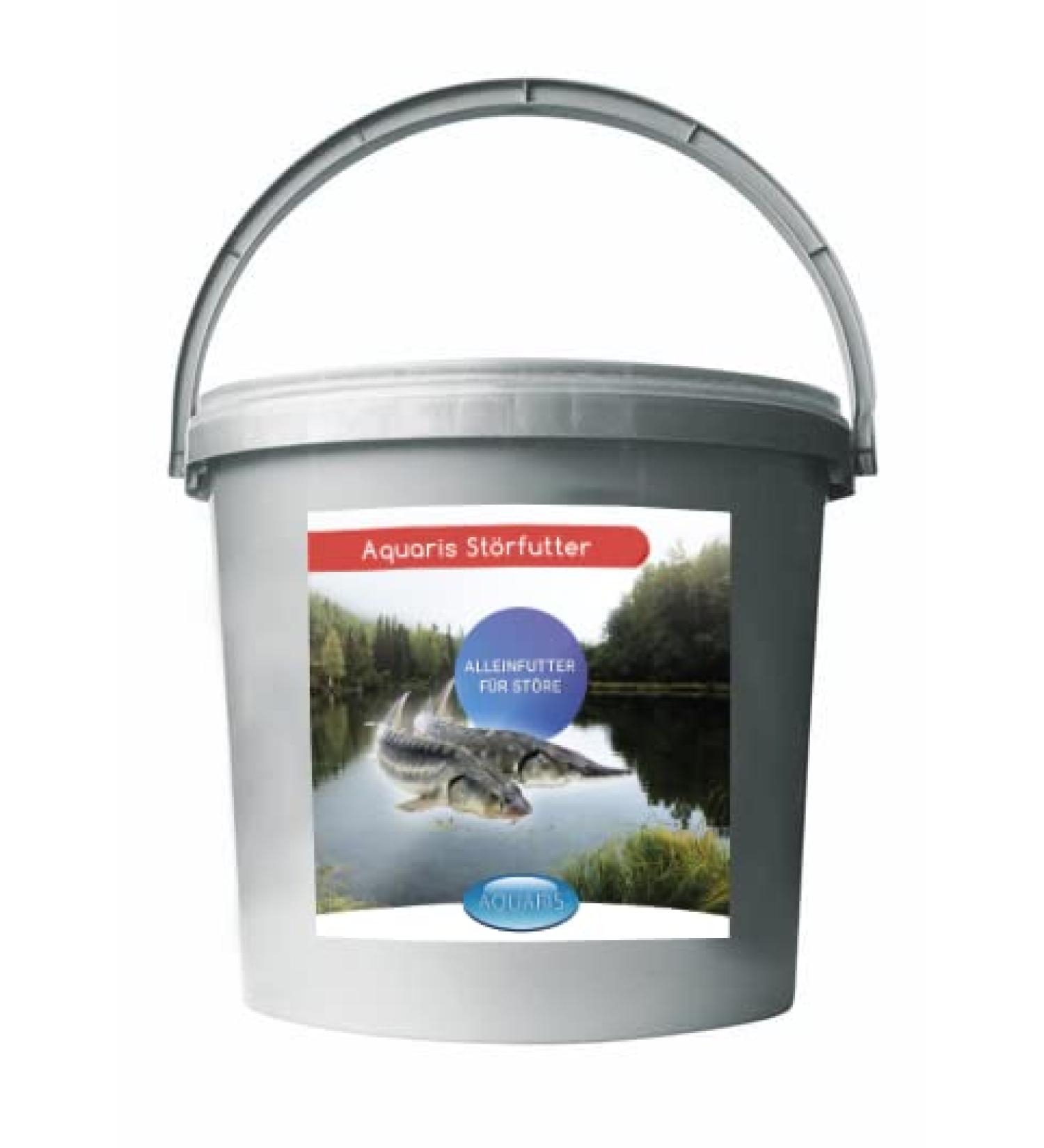 AQUARIS Sturgeon Food 3808 g / 5.6 l / 6 mm, does not cloud the water and contains many nutrients, with wheat flavor
