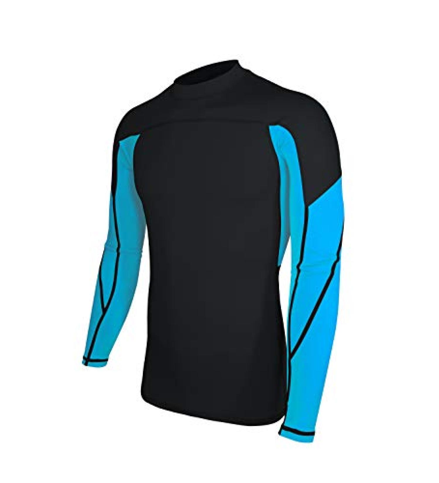 Buy SBART Mens Rash Guard Swim Shirts Long Sleeve Swimwear Plus