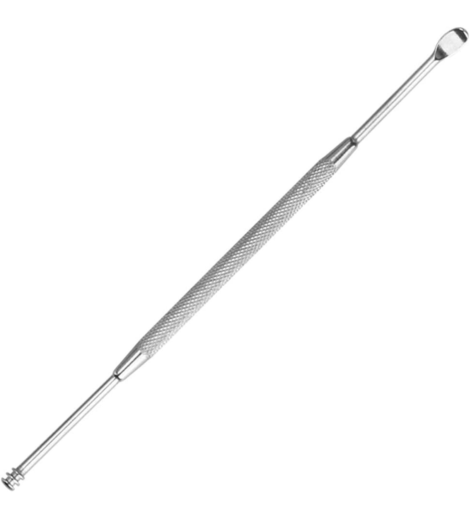 Premium Silver Earwax Removal Tool | Metal Ear Cleaner & Ear Pick | Efficient Ear Wax Removal Curette - Buy Online on GoSupps.com