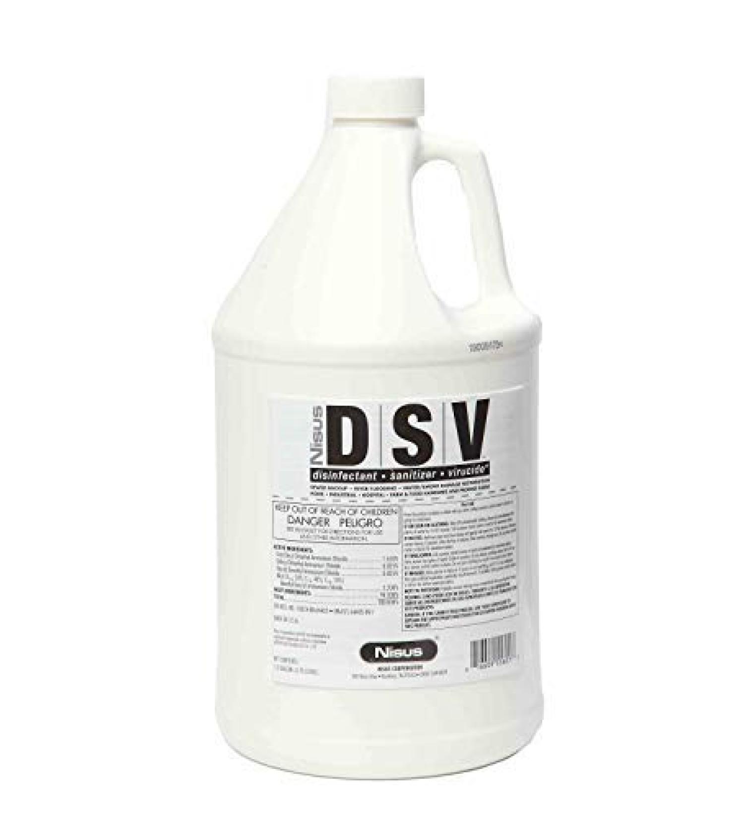 Nisus DSV Disinfectant Sanitizer Virucide Gallon White 128 Fl Oz