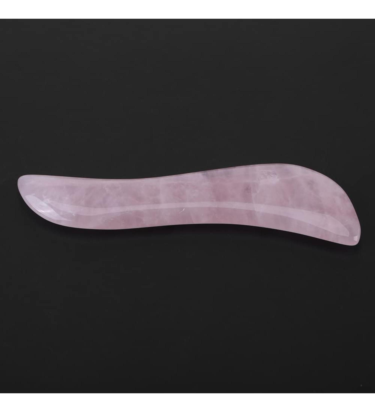 Sha Scraping Massage Tool - Rose Quartz Wing-Shape Sha Board for Spa & Metabolism Boost - Buy Online on GoSupps.com