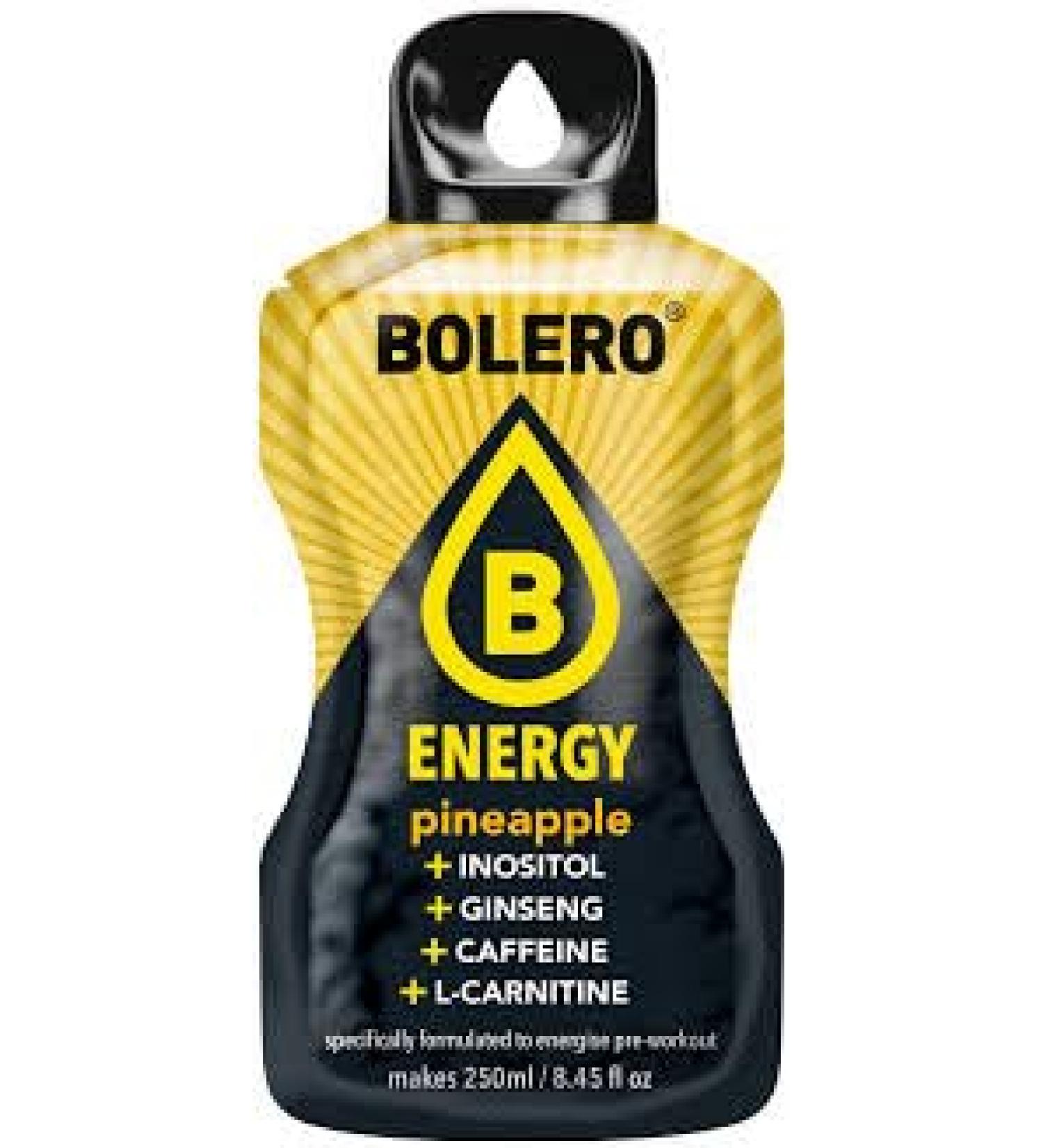 Bolero Bolero ENERGY Water flavourings without sugar. Pineapple taste Format of 6 x 7 g.