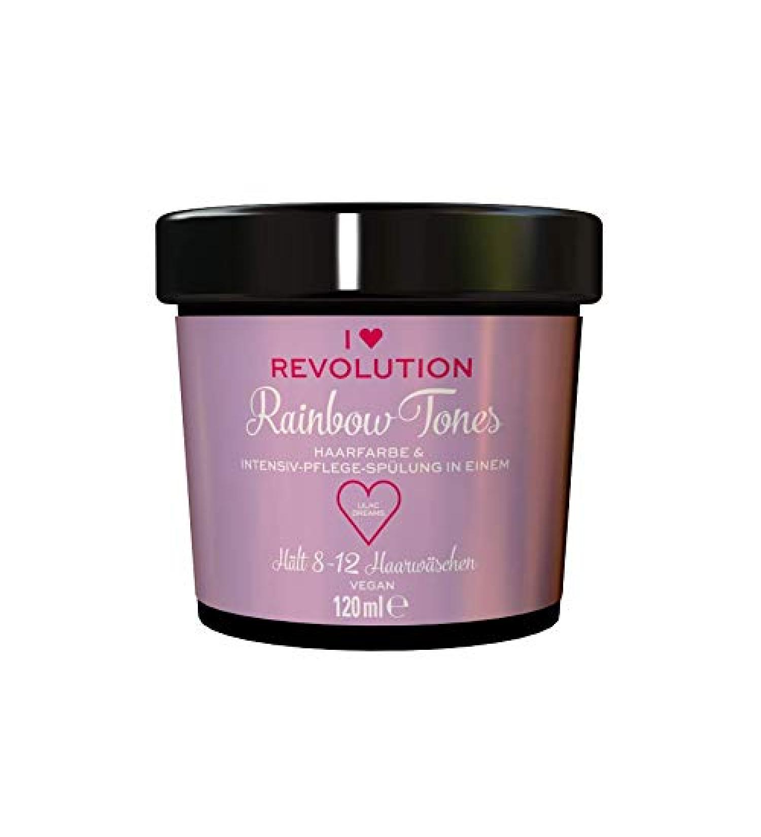  REVOLUTION I Heart Revolution Rainbow Tones Lilac Dreams Semi-Permanent Hair Colour and Washable Conditioner with 8 to 12 Washes Vegan Reusable 120ml - Buy Online on GoSupps.com