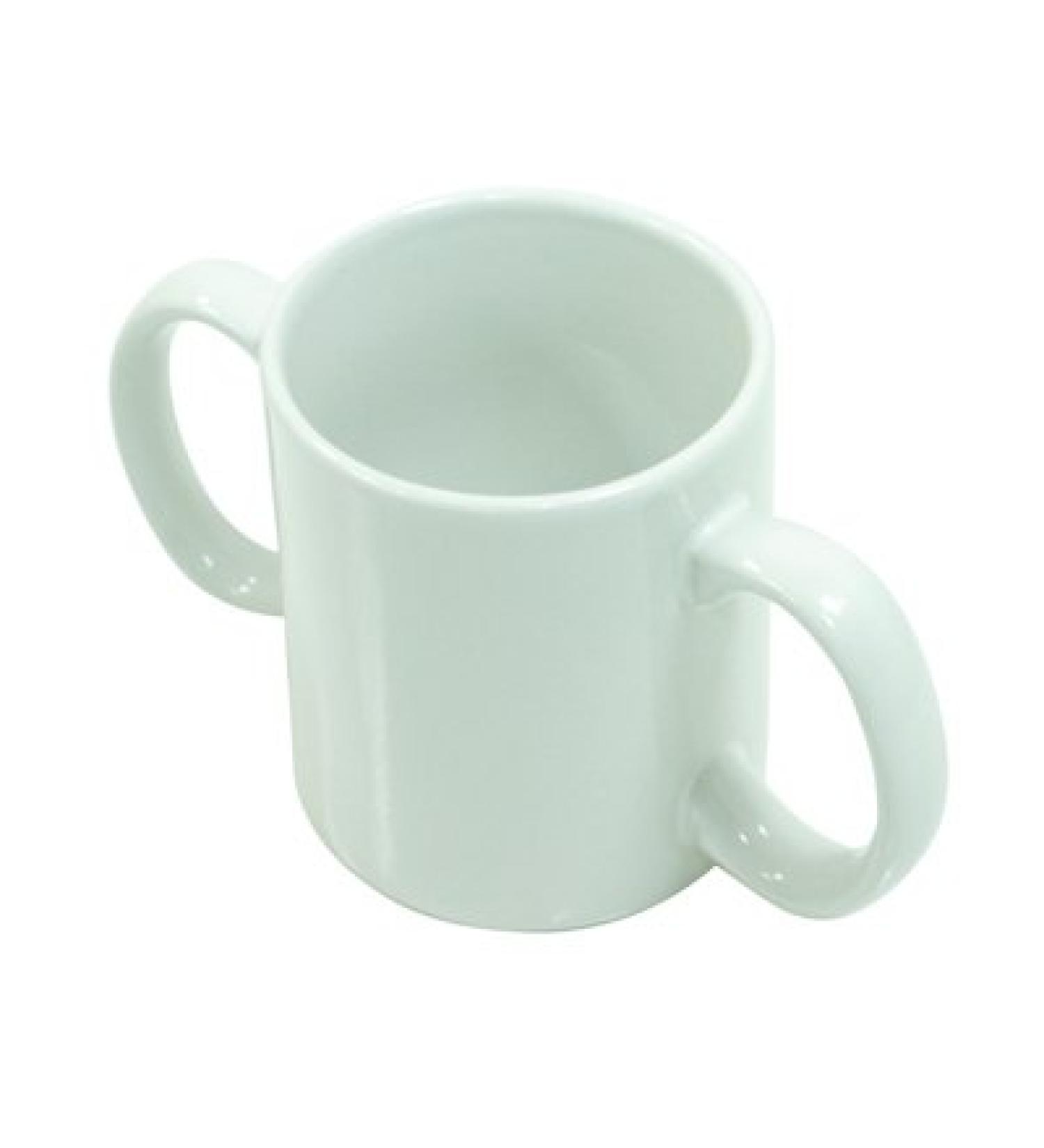 Two Handled Ceramic Mug - Two Handled Adult Drinking aid. Pack of 1 1 Count (Pack of 1)