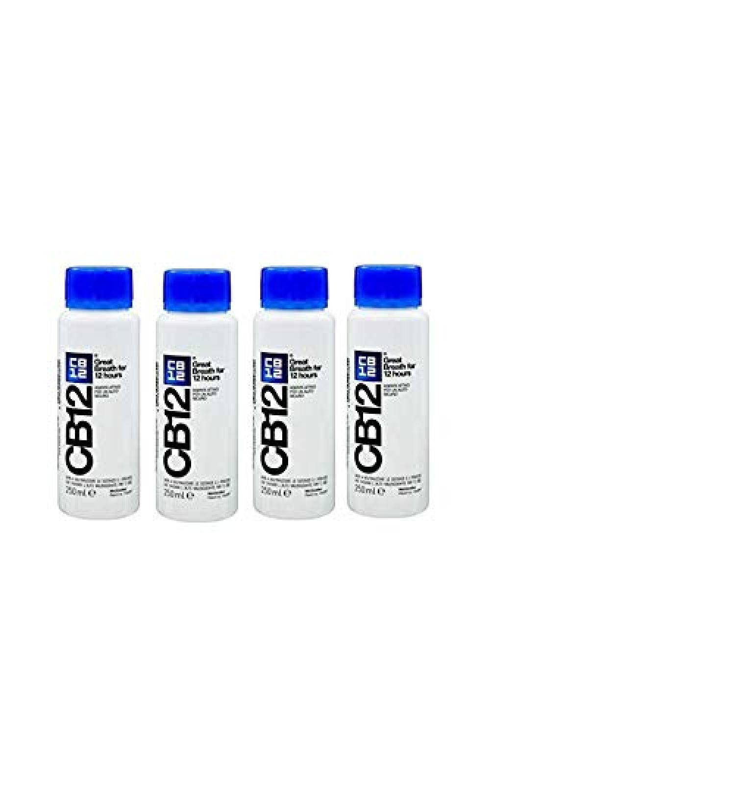 CB12 250 ml Pack of 4/mint/menthol Mouthwash