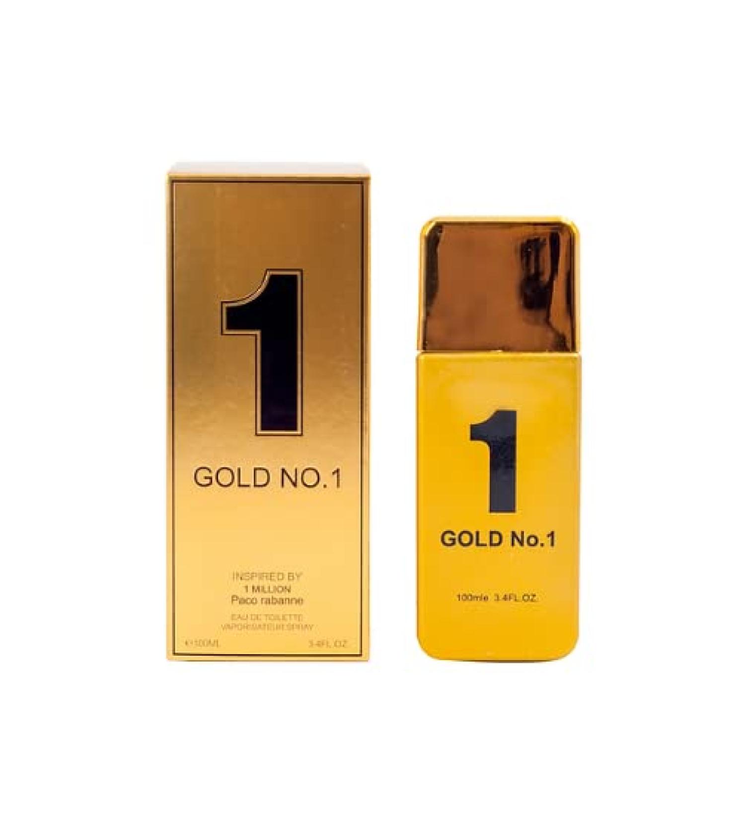 Gold No.1 Cologne for Men (Inspired by One Millions) 3.4oz/100ml Natural Spray Long Lasting Smell