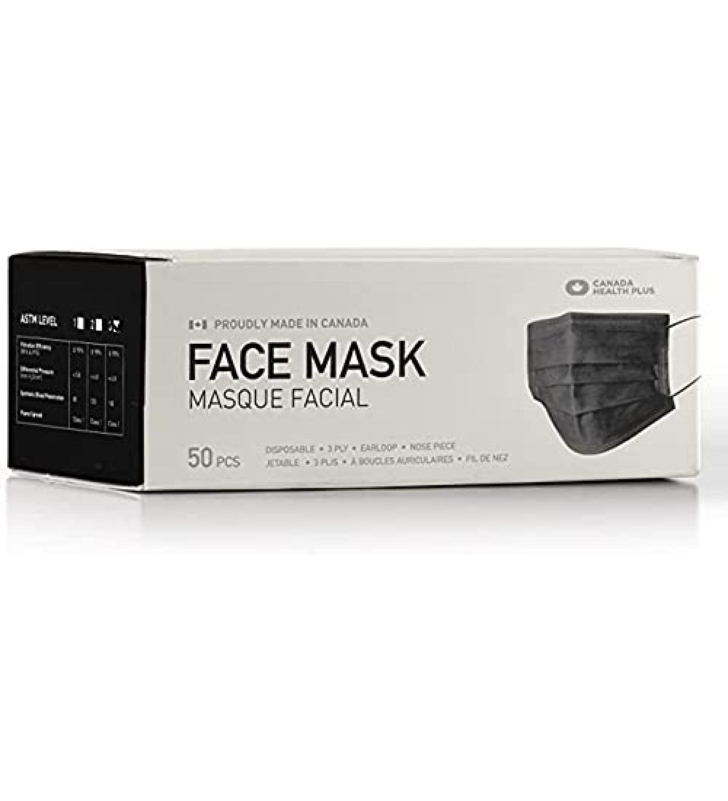 Canada Health Plus Level 3 Black Mask (Made in Canada)