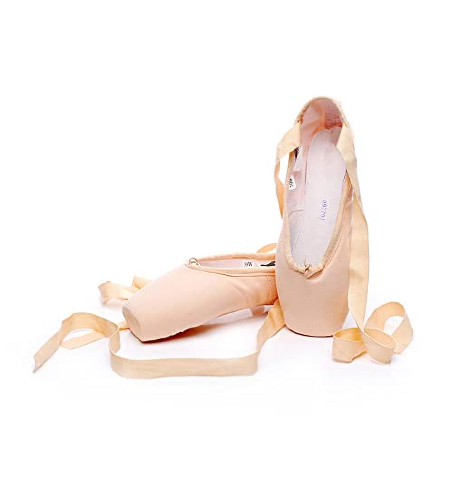 BININBOX Girl's Canvas Ballet Dance Toe Shoes - Professional Satin Pointe Shoes in Canvas Pink - Size 13 Little Kid - Buy Online on GoSupps.com