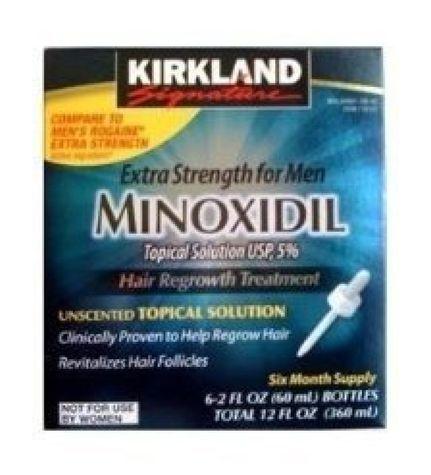 KIRKLAND SIGNATURE Minoxidil 5% Extra Strength Hair Regrowth for Men  6 Month Supply Body Care/Beauty Care/Bodycare/BeautyCare  2 Ounce