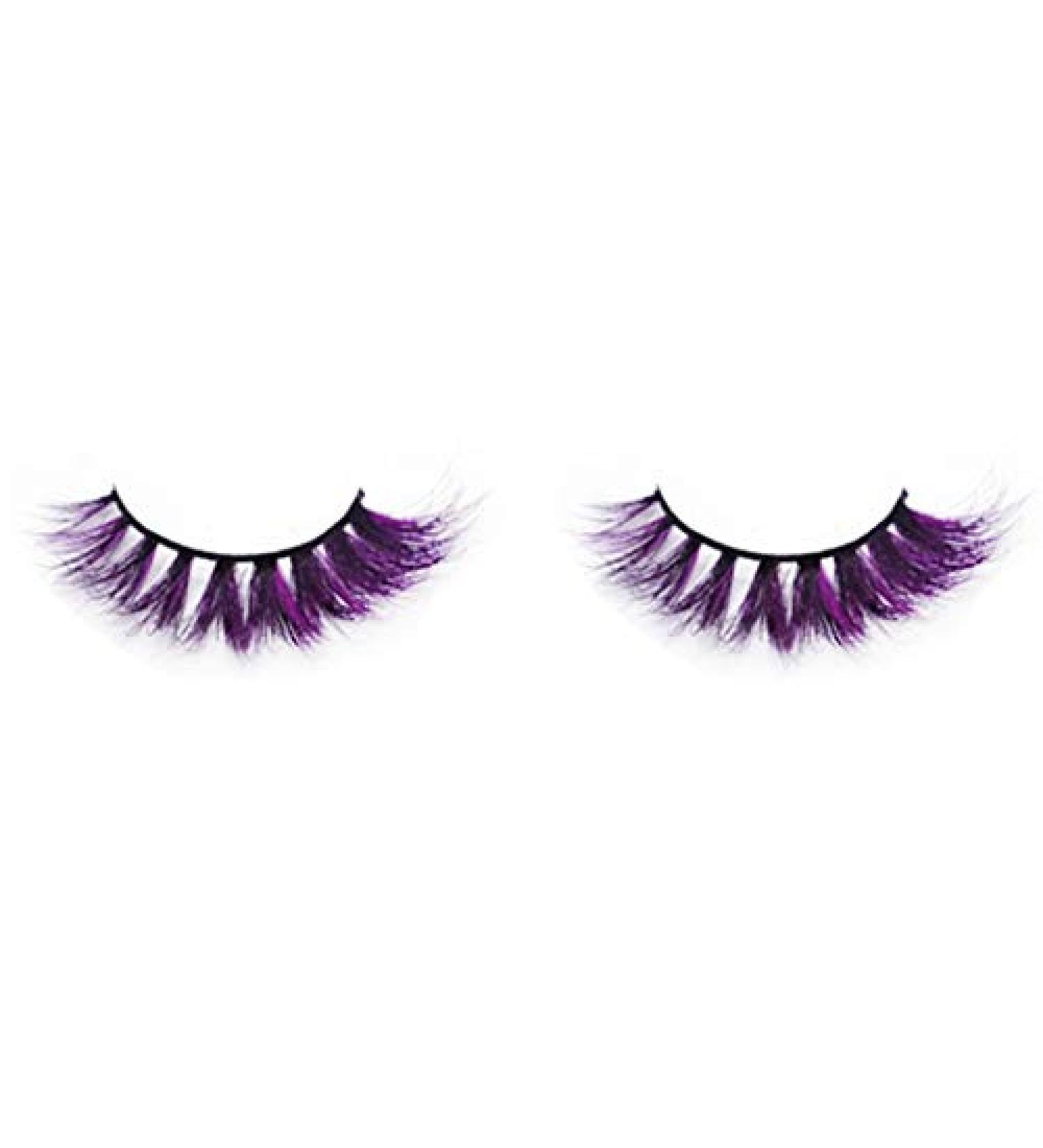 Desikixudy Magnetic Eyelashes Handmade Reusable 3D False Eyelashes for Makeup Faux Cils Magnetique Naturel Purple CL12 - Buy Online on GoSupps.com