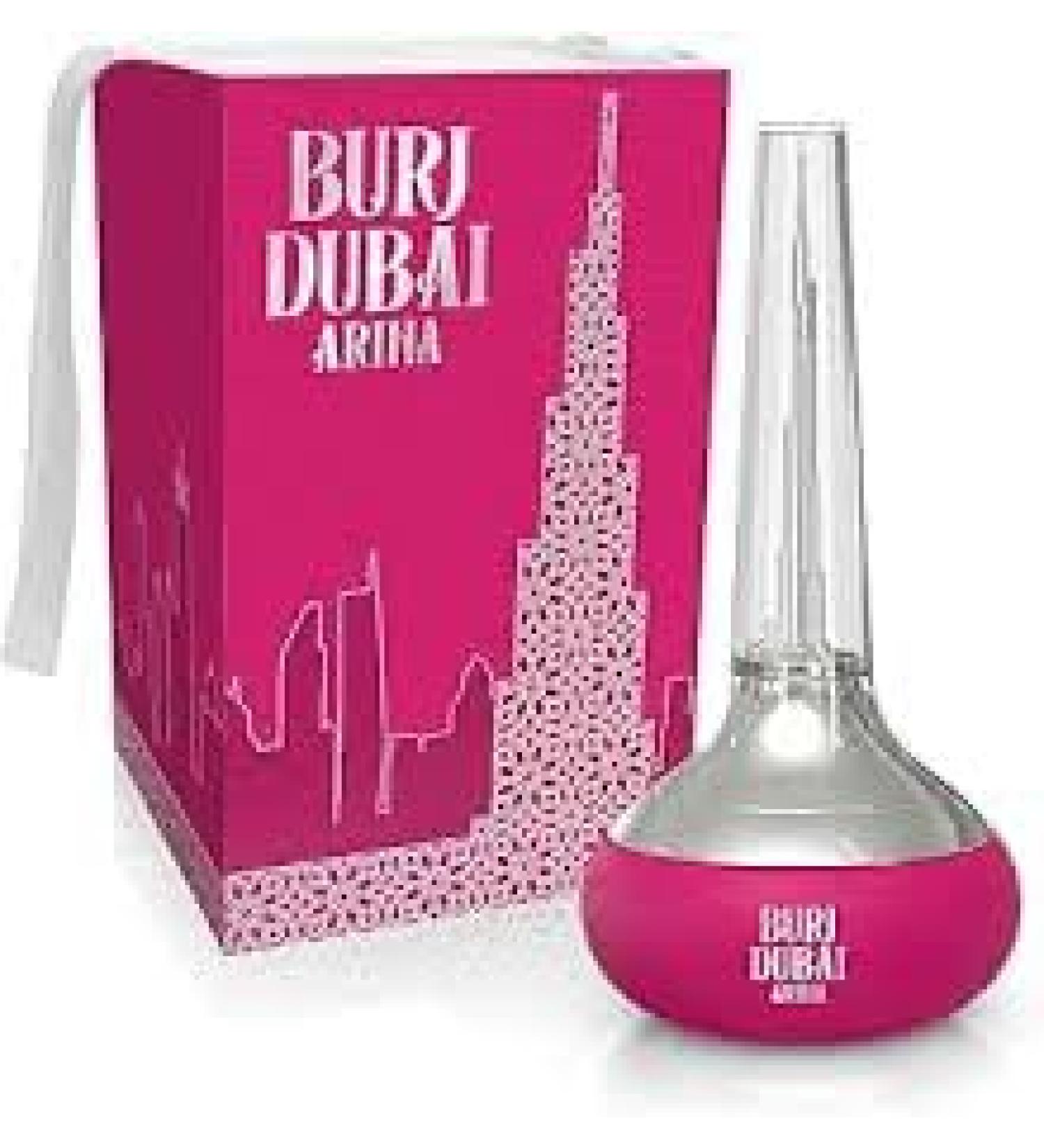 Burj Dubai Aqua Perfume for Women Pink Glass Bottle 3.4 fl oz