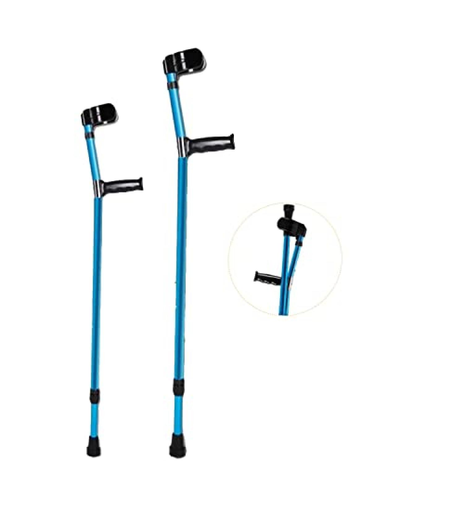 Forearm Crutches Folding Crutches for Adults Ergonomic Crutches for Walking 10 Stops Height Adjustable Non Skid Rubber Tips Unisex (2 Pcs) Lucky Star - Buy Online on GoSupps.com