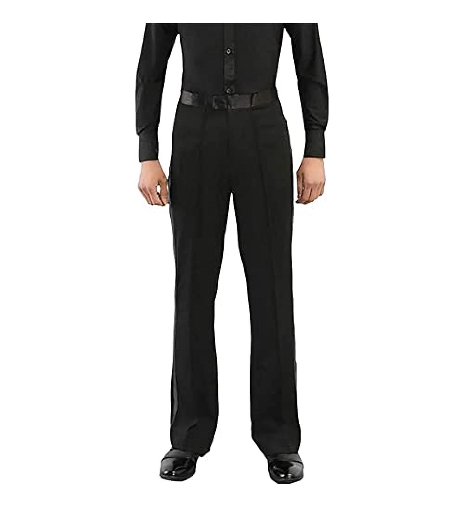 HAORUN Men's Ballroom Latin Dance Pants Trousers - Black 41 | Dancewear for Competition & Practice - Buy Online on GoSupps.com