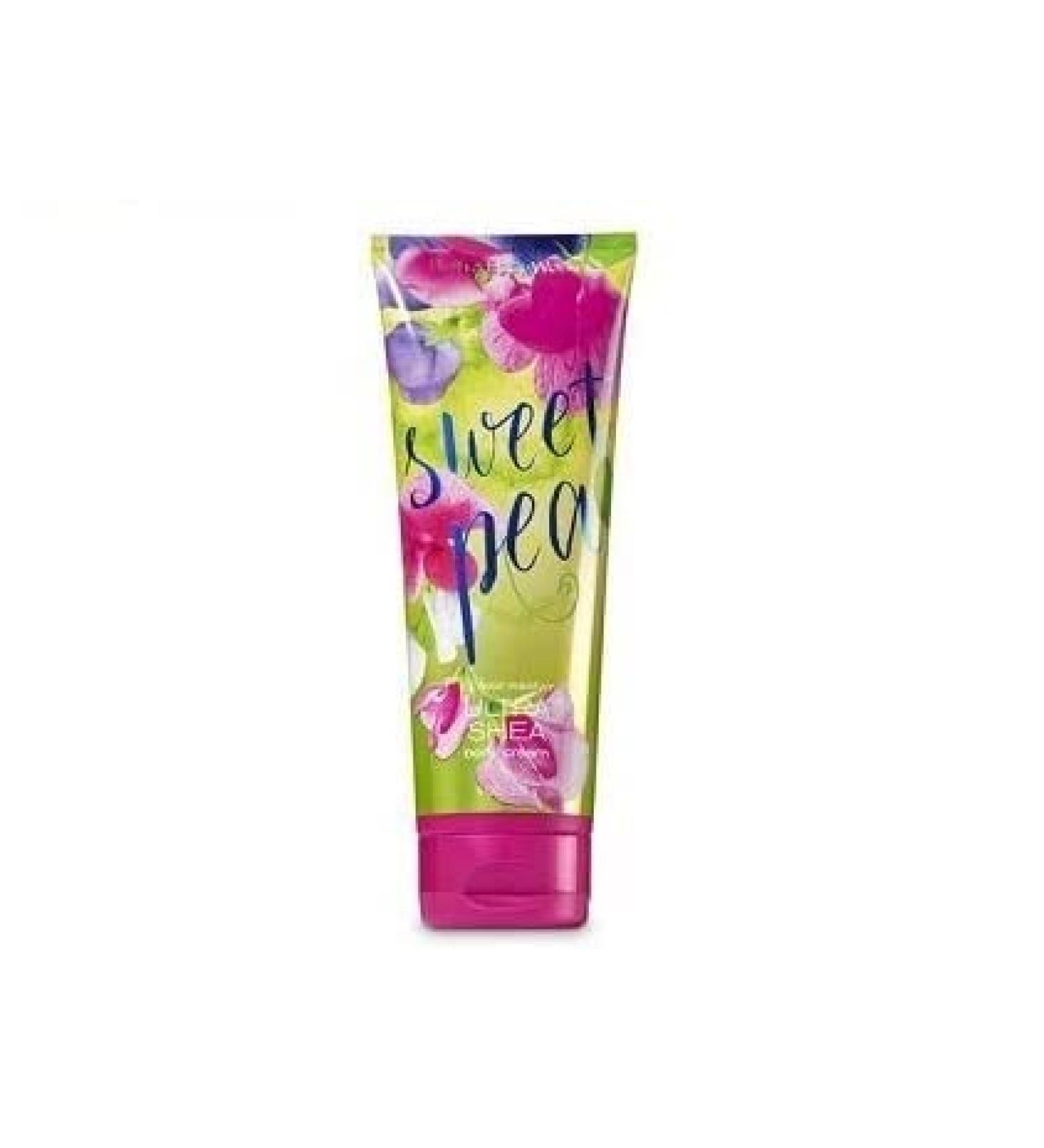 Bath and Body Works Sweet Pea Ultra Shea Body Cream 8 Ounces Raspberry 8 Fl Oz (Pack of 1)