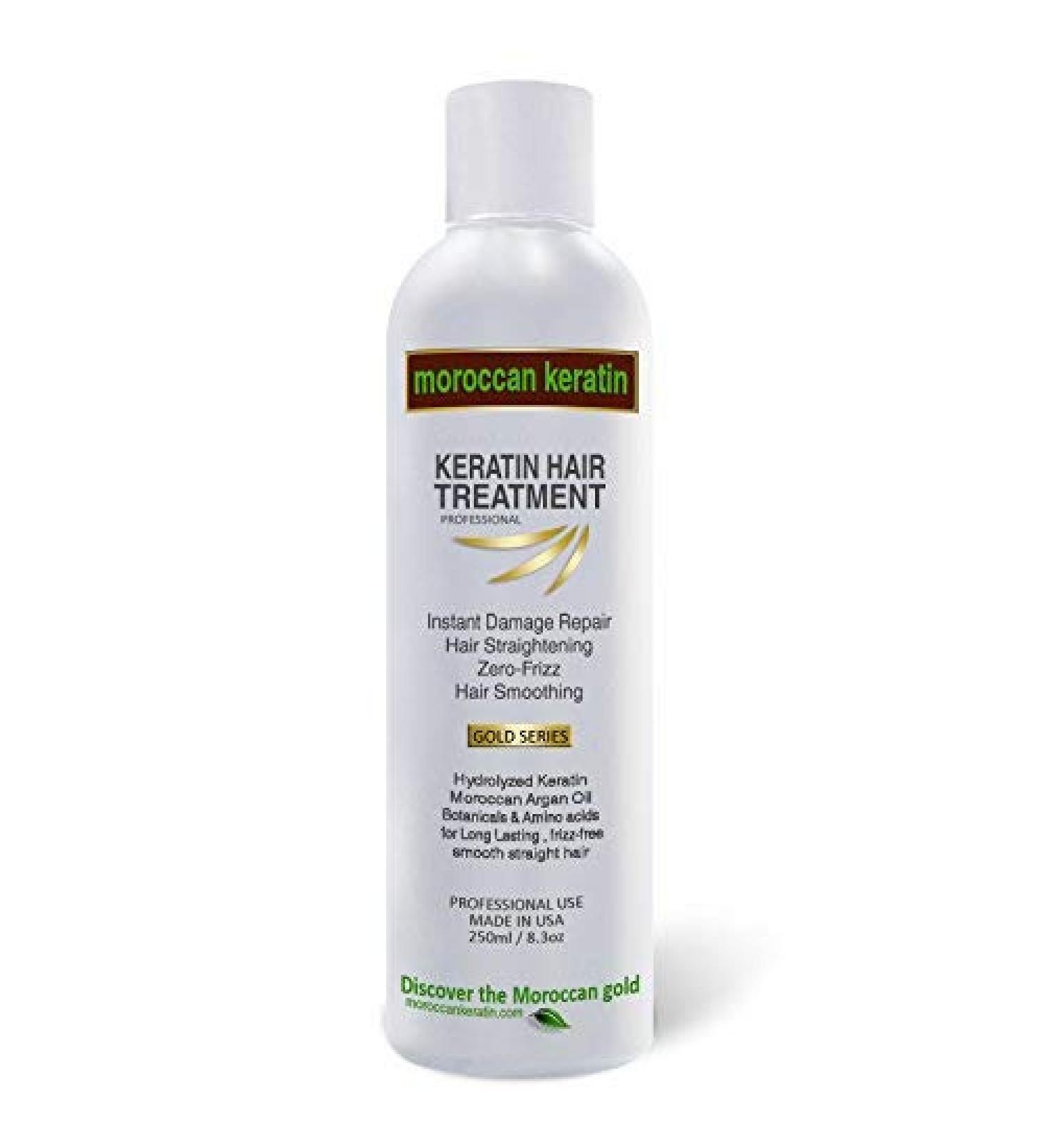GOLD SERIES Most Effective Brazilian Keratin Hair Treatment 8oz Blowout Straightening Complex Global With Argan Oil Proven Formula Natural Organic Results Keratina Para Alisar El Pelo