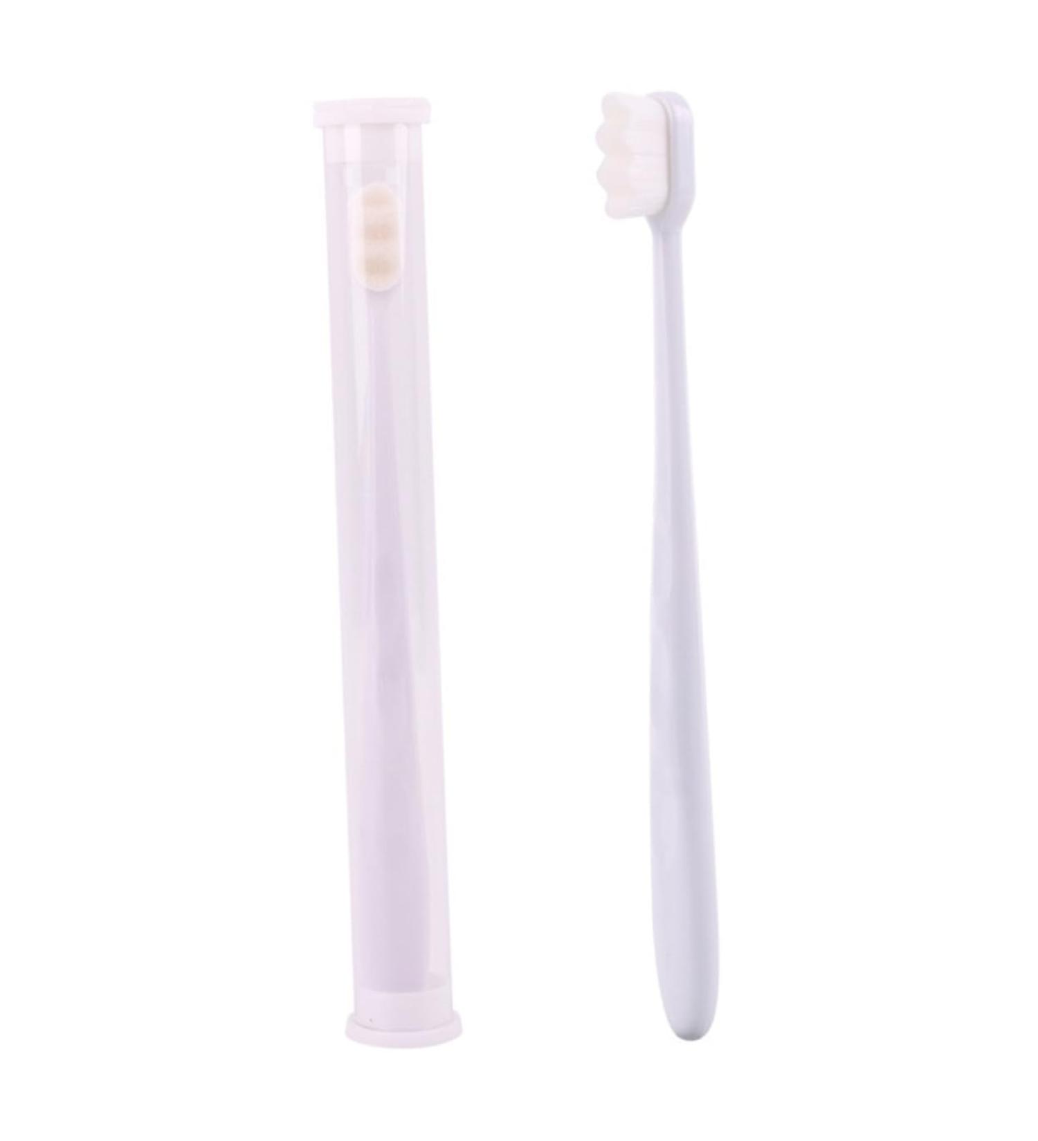 Minkissy 2-Pack Portable Toothbrush with Plastic Handle - Perfect for School & Home Use | Eco-Friendly Adhesive Strips & Soft Bristles - Buy Online on GoSupps.com
