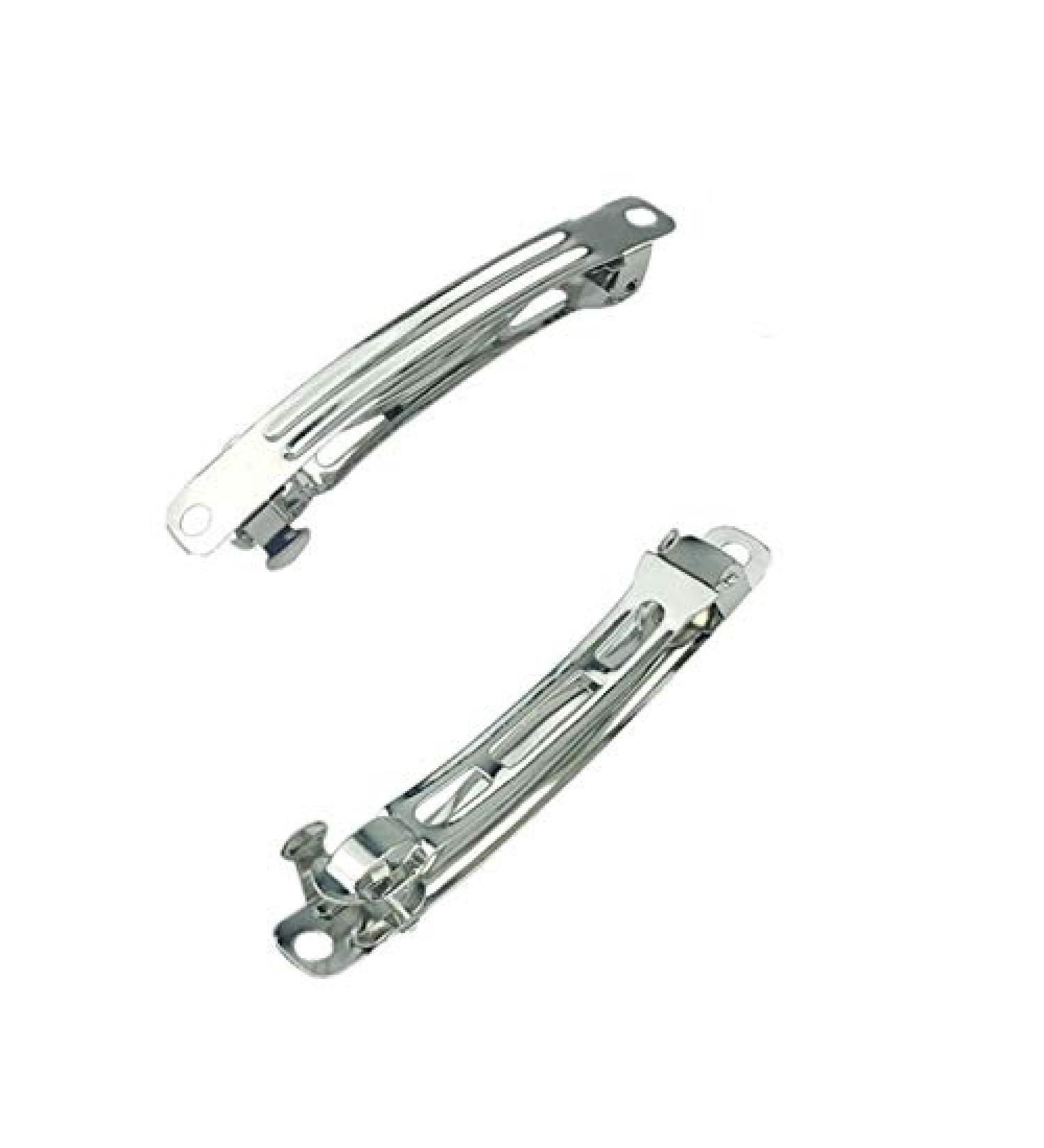 Hair Clip 15pcs French Style Barrette Hair Clip for DIY Craft Bows 80mm