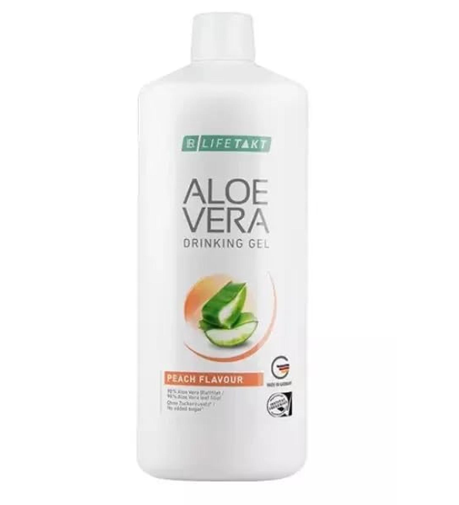 LR Lifetakt Aloe Vera Drinking Gel Peach Flavour Health Care Women Men Drink Every Day Natural Treatment - 1000 ml./33.3 fl.oz - Buy Online on GoSupps.com