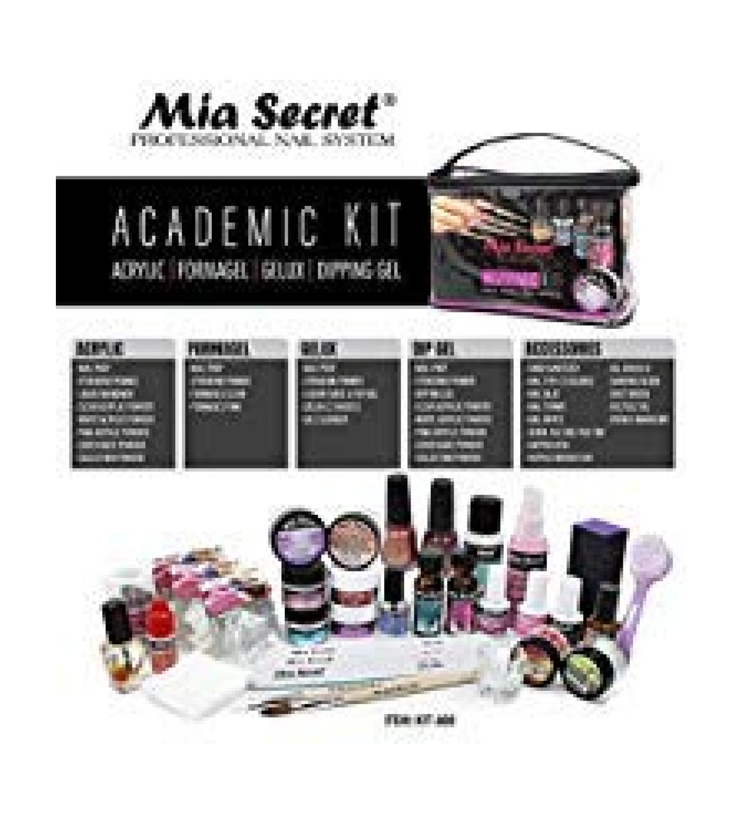 Mia Secret Professional Academic Nail Kit for Acrylic  Formagel Gelux & Dip Gel Set For Beginners - Students (Kit-A08)