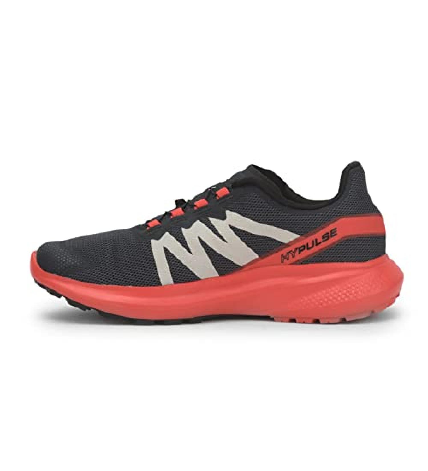 Salomon Men's Hypulse Trail Running Shoes 9.5 - Magnet/Poppy Red/Black | Lightweight & Durable - Buy Online on GoSupps.com