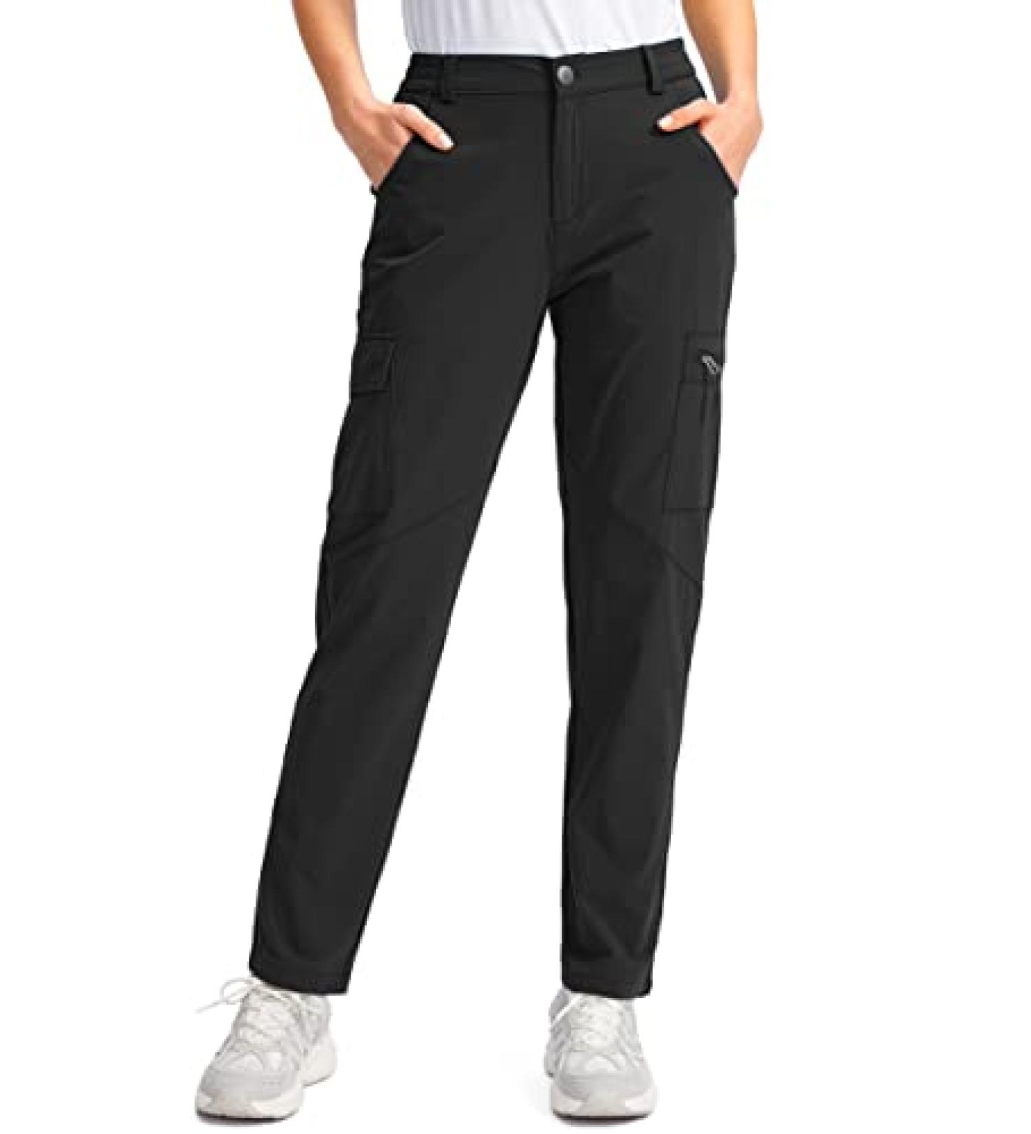 Viodia Women's Quick Dry UPF50+ Waterproof Hiking Cargo Pants with Pockets - Large Black - Buy Online on GoSupps.com