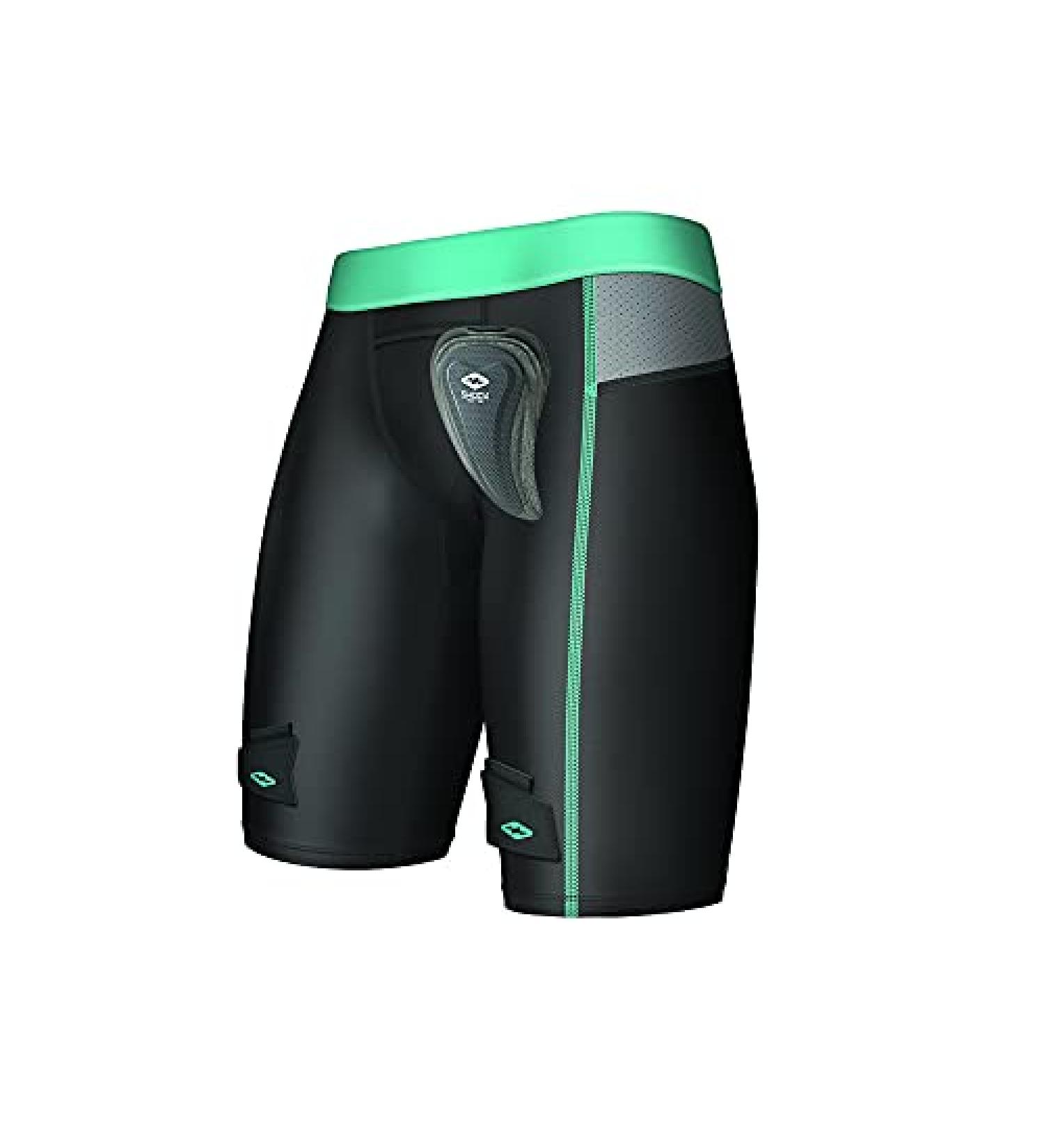 Women's Black Compression Hockey Short with Pelvic Protector - Size M - Buy Online on GoSupps.com