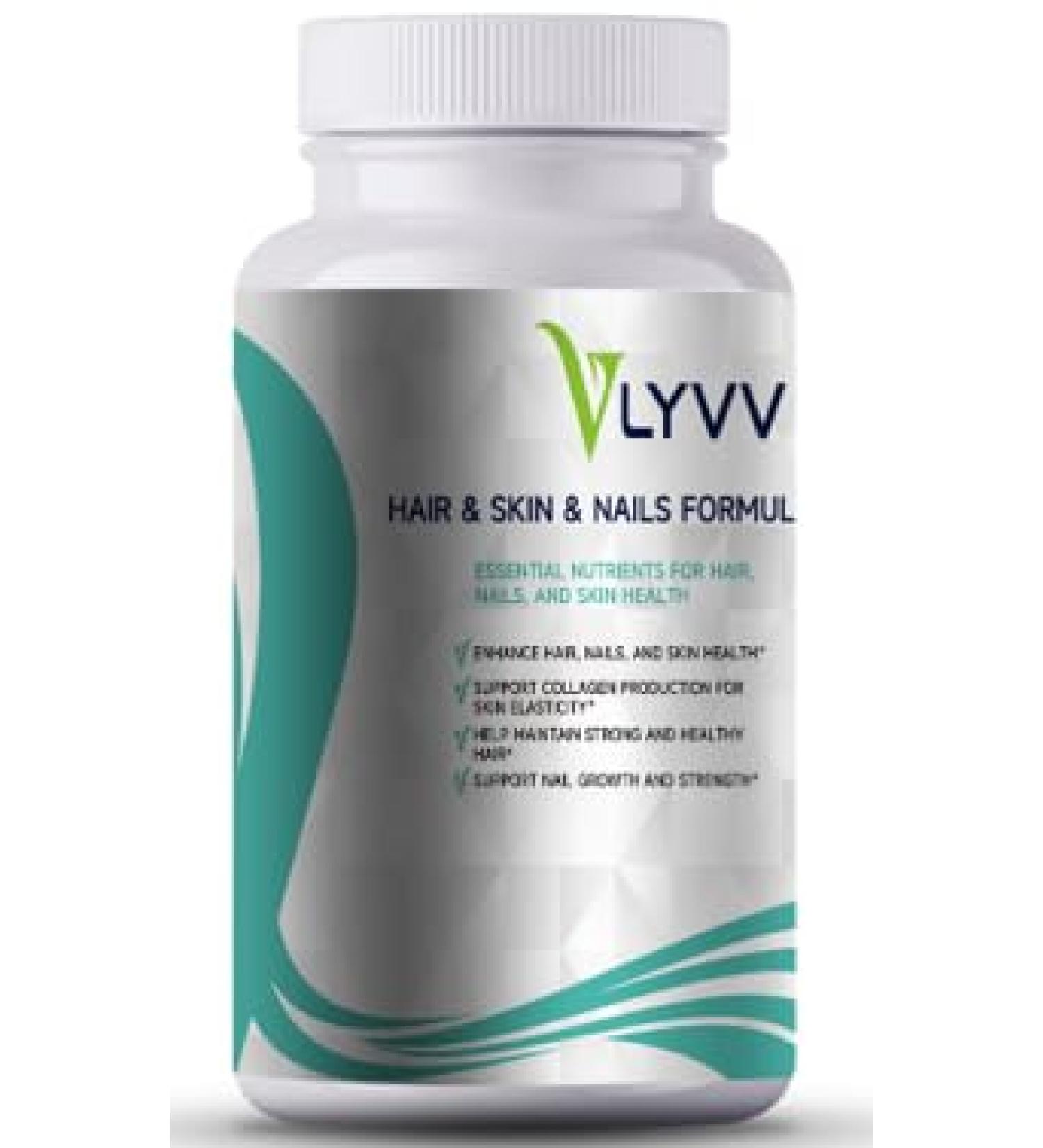 Lyvv Hair&Skin&Nails Formula with Collagen Keratin Hyaluronic Acid Methionine Biotin and More - 60 Capsules - Buy Online on GoSupps.com
