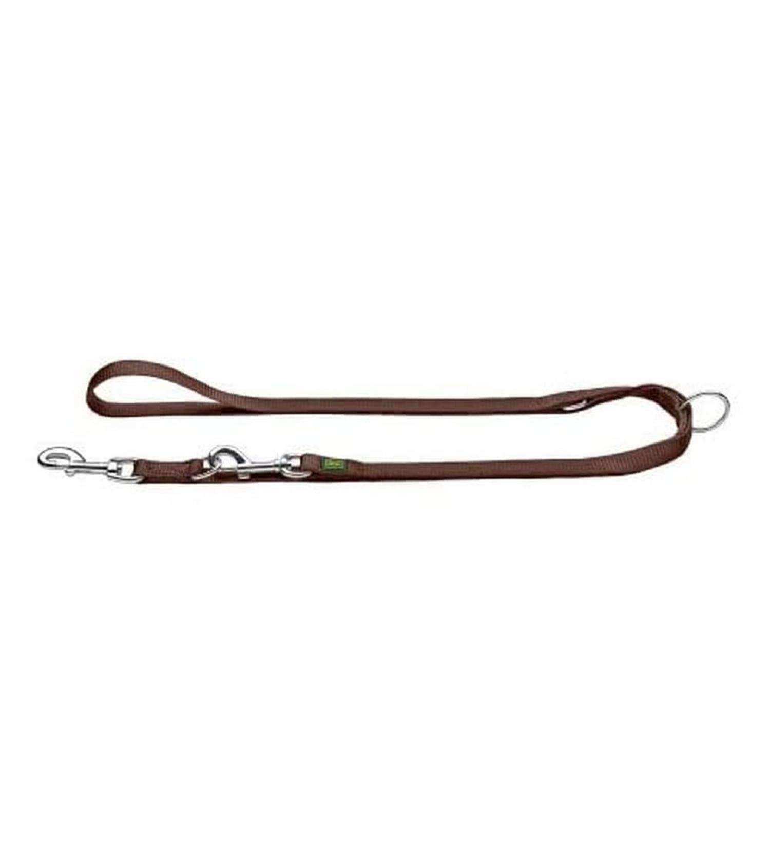 Hunter 64959 Extra Long adjustable guide leash for dogs nylon extra long hard -wearing easy to care for 2.5 x 300 cm brown brown 25/300 cm