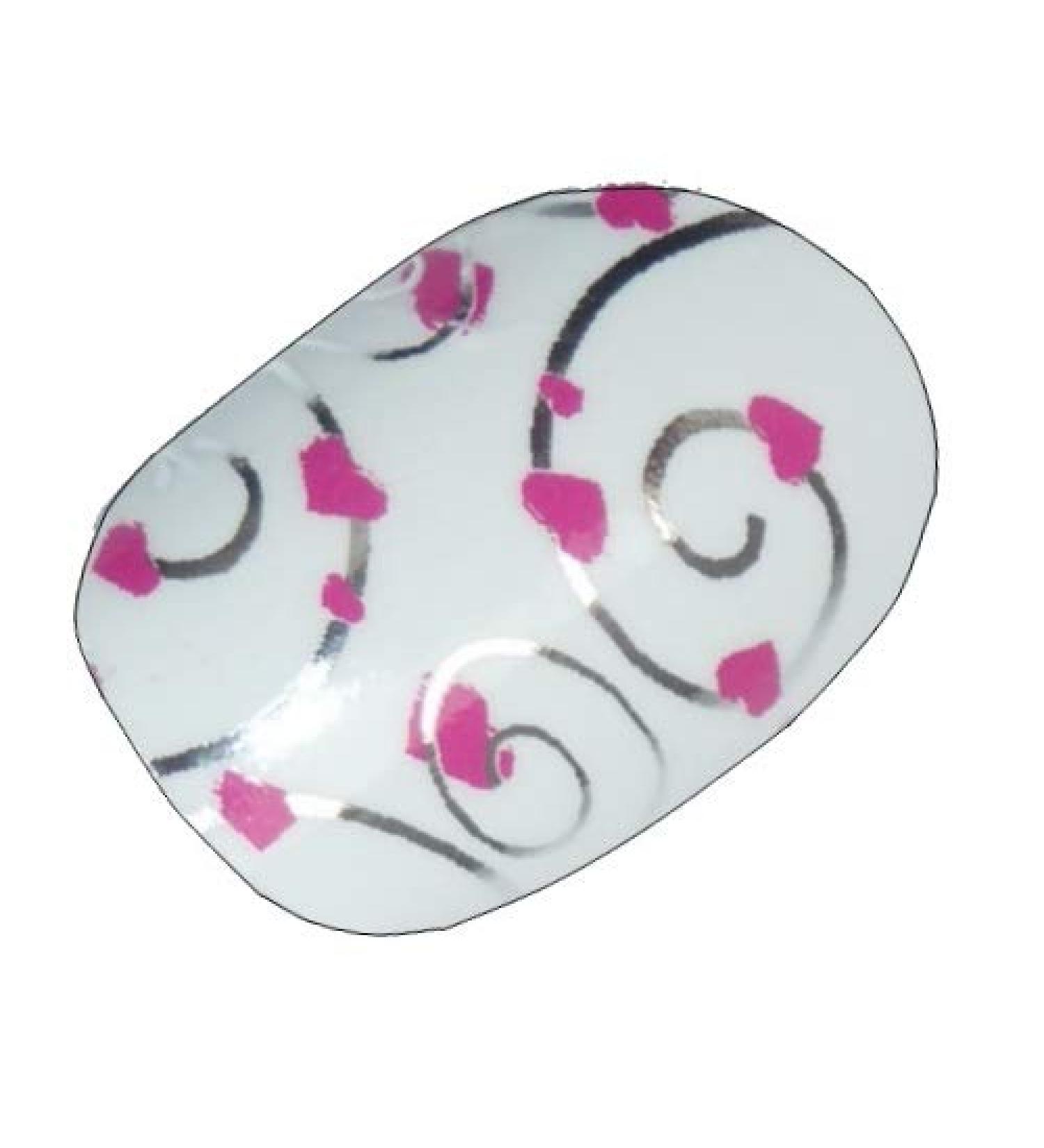 Chix Nails Nail Wraps Flying Hearts Pink White Designer Fingers Toes Vinyl Foils