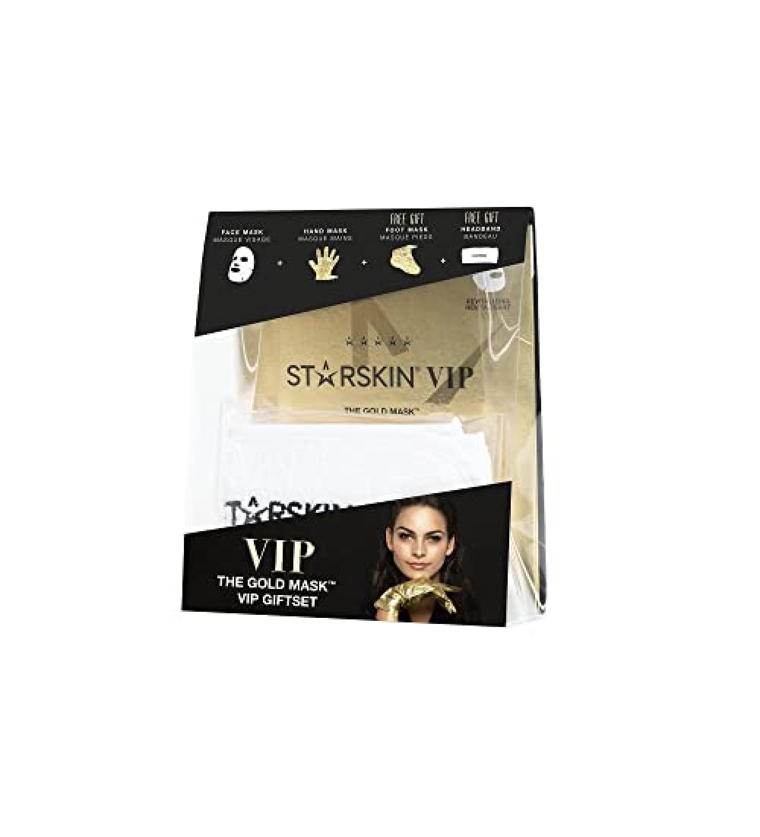 STARSKIN VIP Gold Mask Giftset - Complete Luxury Collection with Hand Foot & Face Masks + Headband - Perfect High-End Gift for All Occasions - Buy Online on GoSupps.com