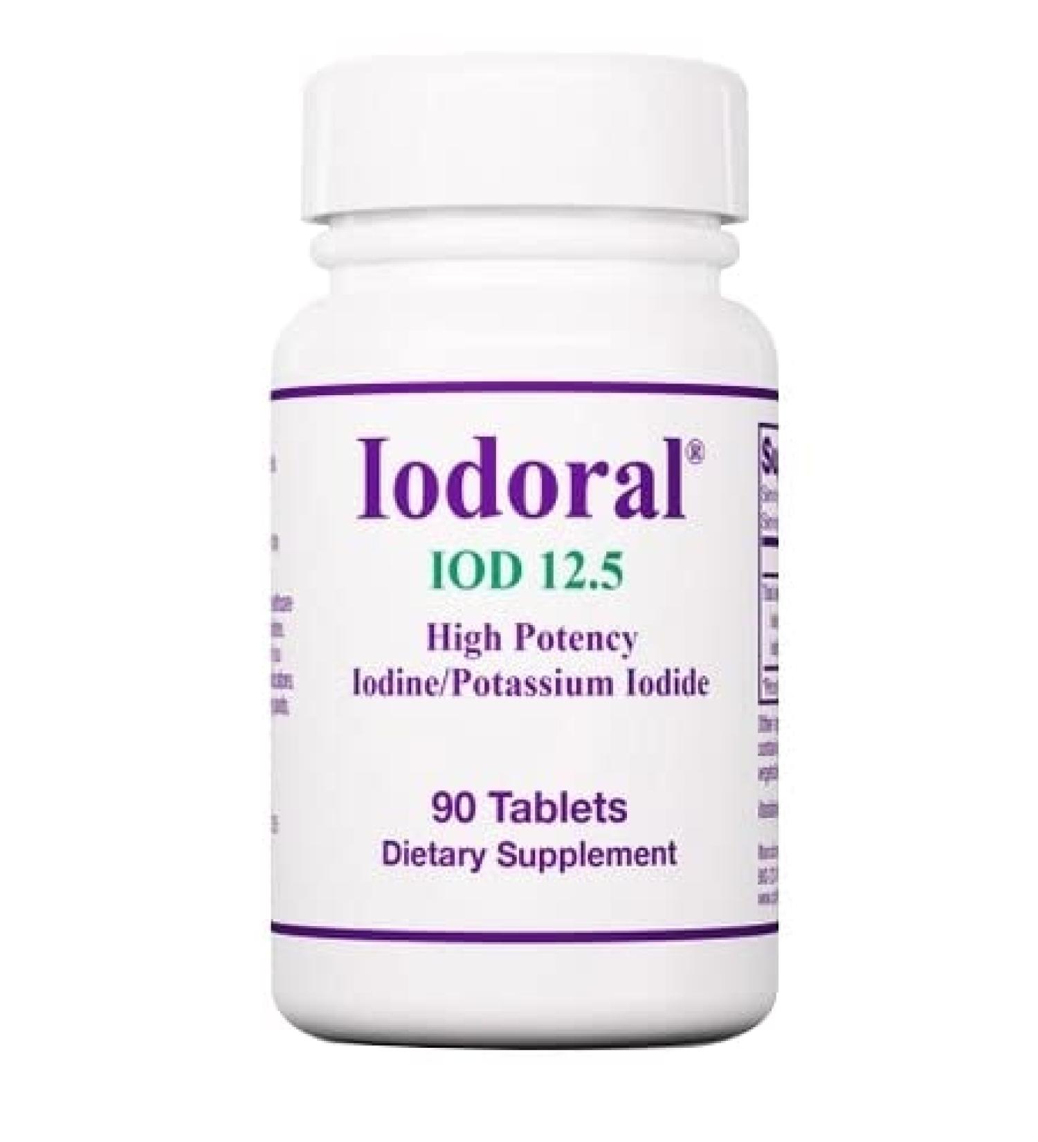Optimox Iodoral 12.5mg: 90 Vegan Tablets with Iodine and Potassium Iodide - Lab Tested, Gluten Free, Non-GMO - Buy Online on GoSupps.com